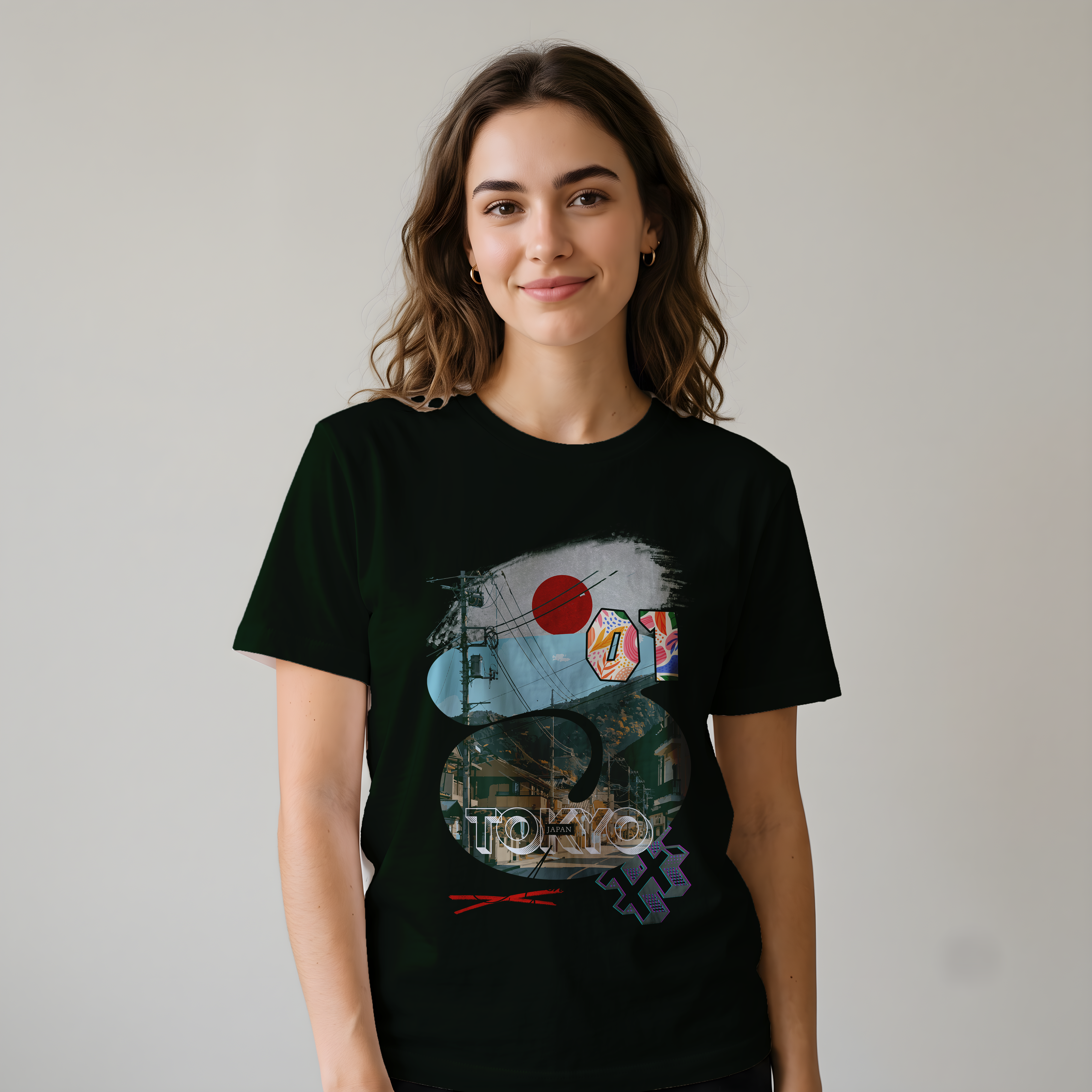 "Tokyo Streets: Lost Among The Peace" Graphic T-Shirt