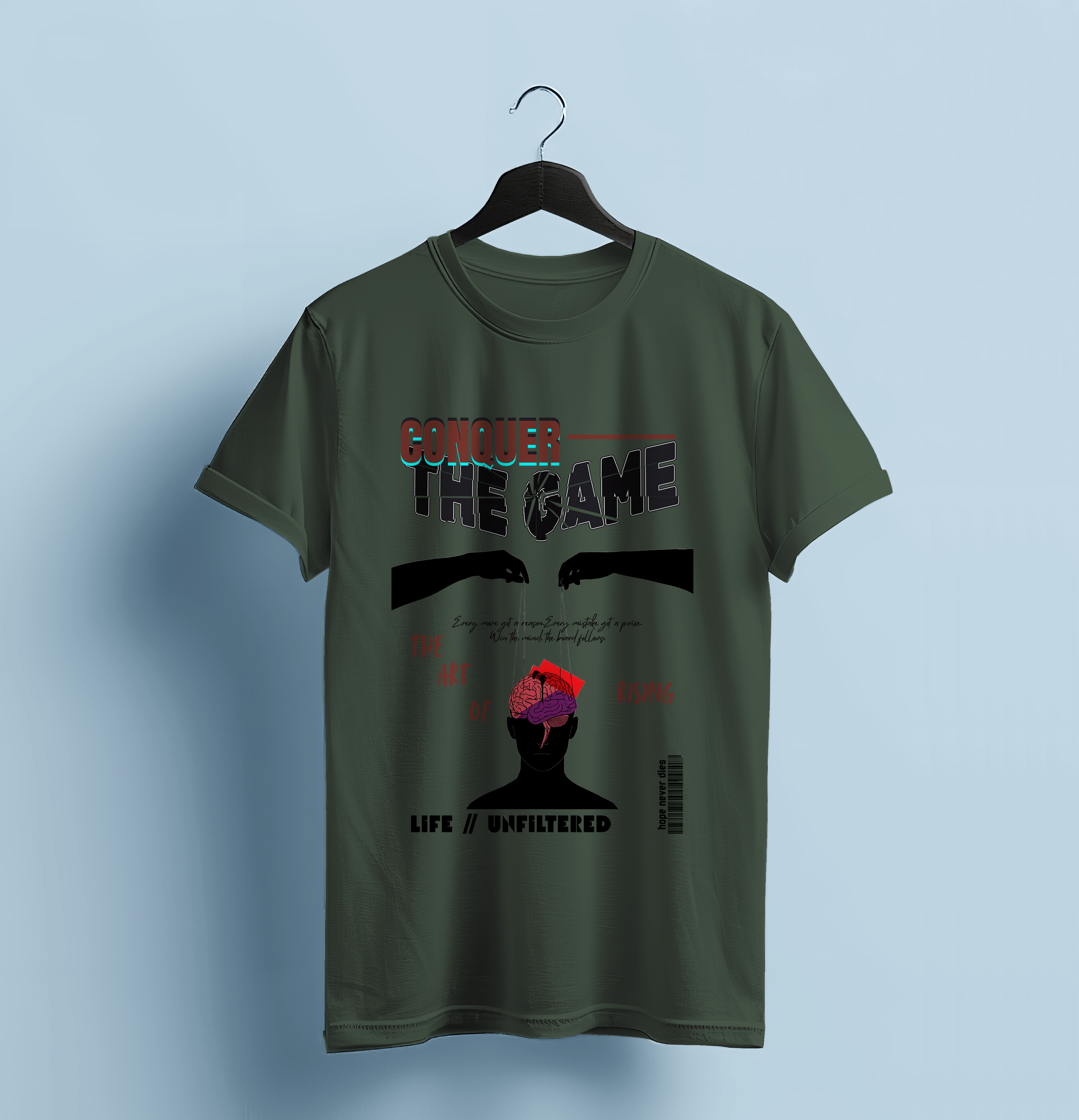 "Conquer The Game: Life Unfiltered" Graphic T-Shirt