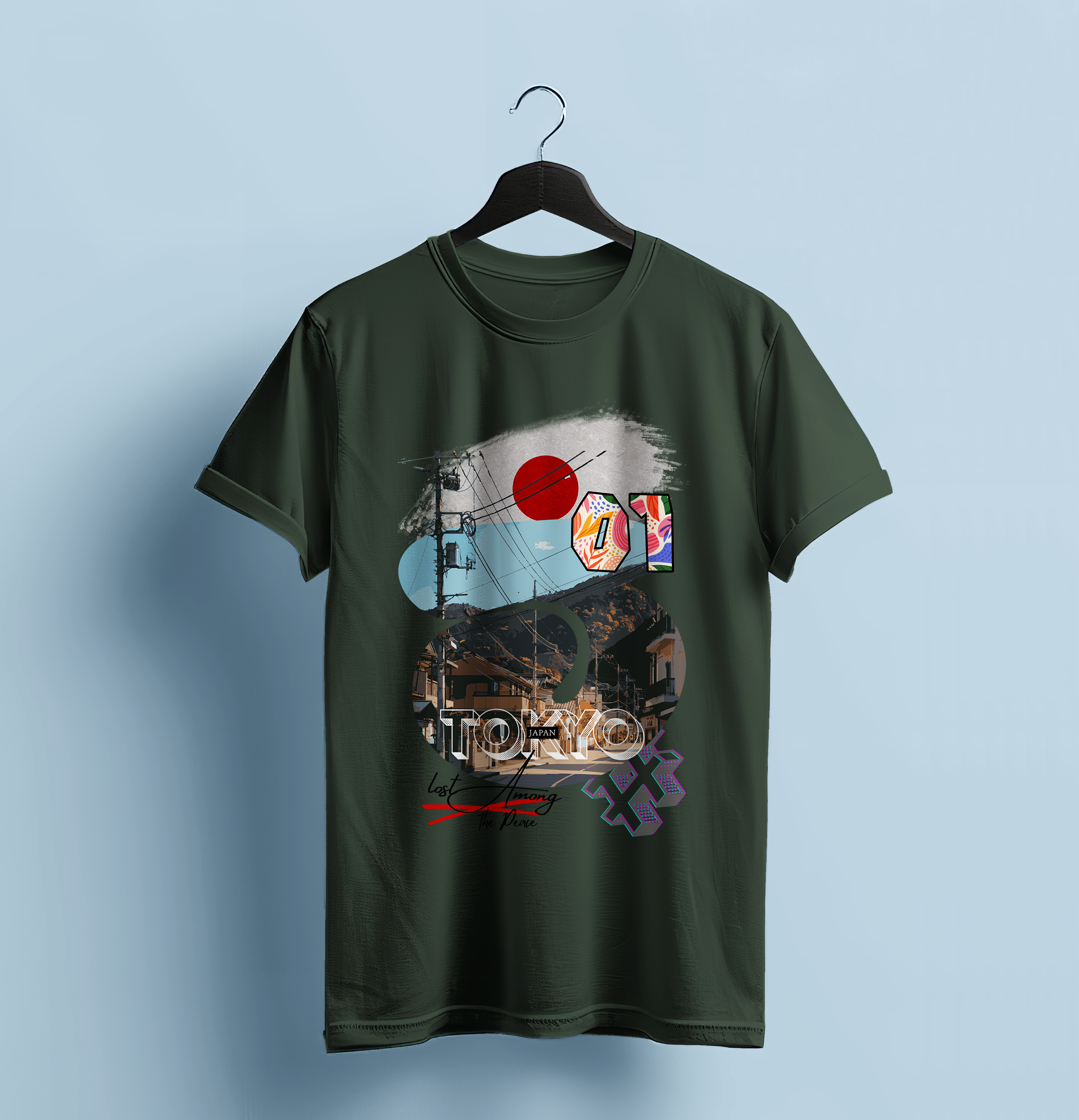 "Tokyo Streets: Lost Among The Peace" Graphic T-Shirt