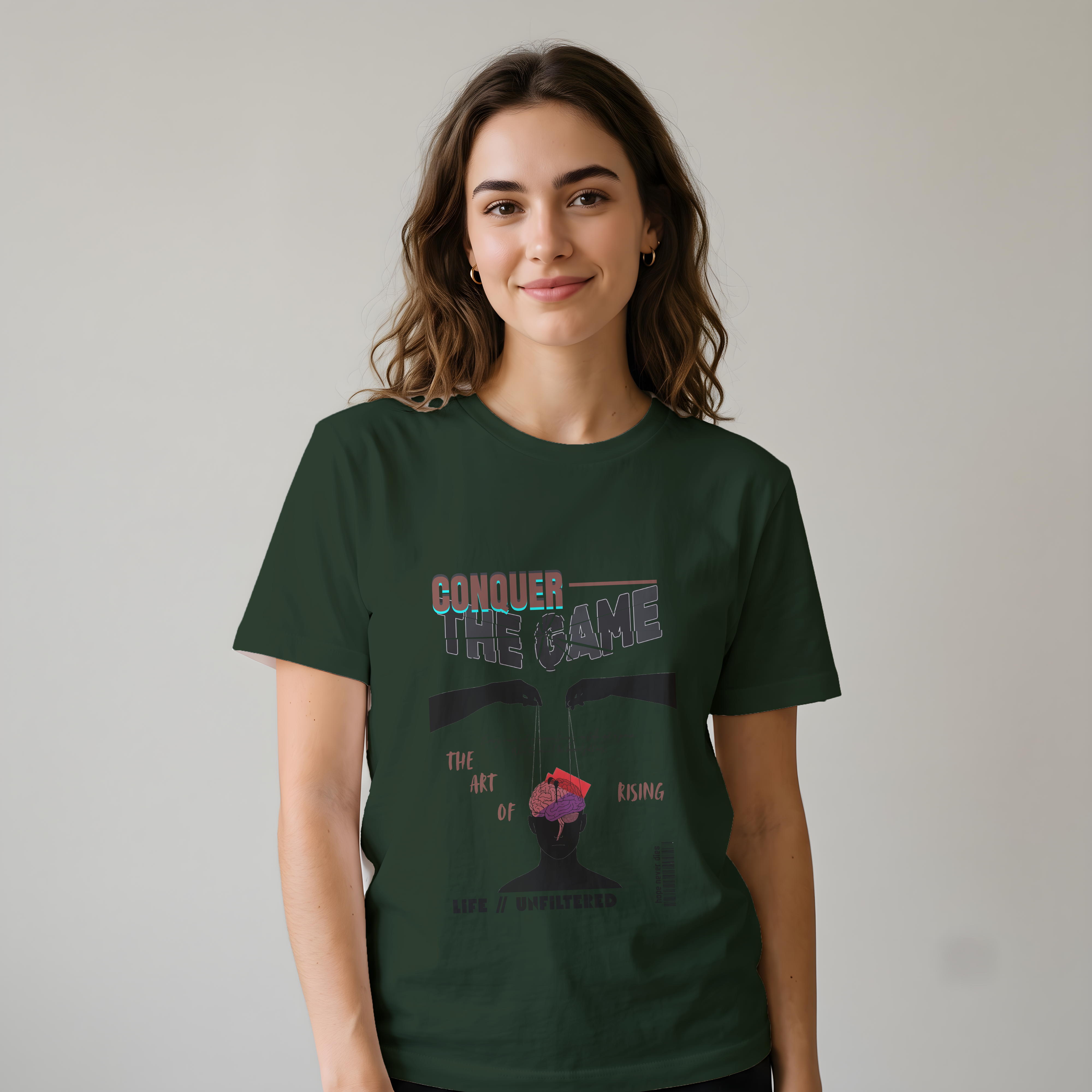 "Conquer The Game: Life Unfiltered" Graphic T-Shirt