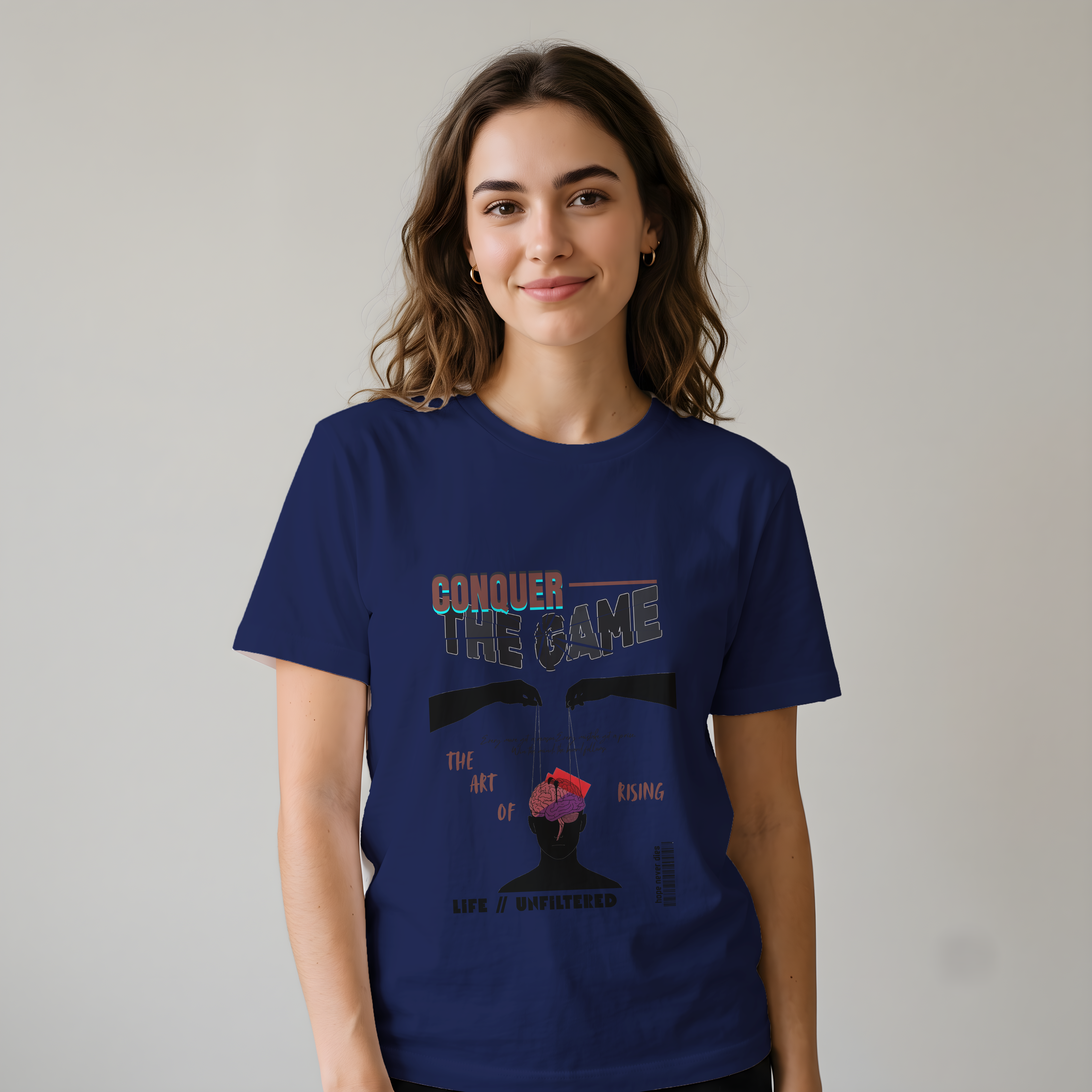 "Conquer The Game: Life Unfiltered" Graphic T-Shirt