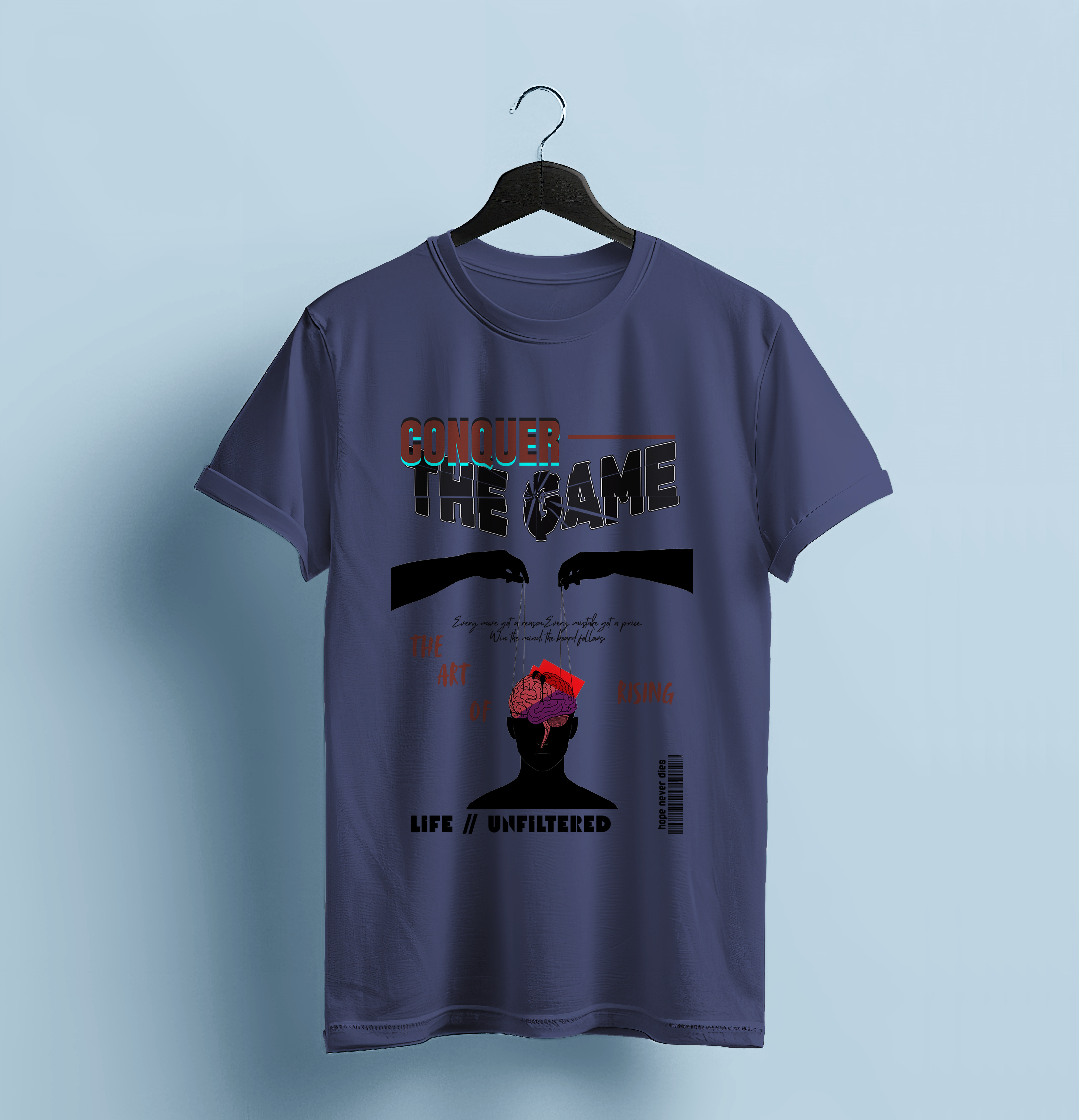 "Conquer The Game: Life Unfiltered" Graphic T-Shirt