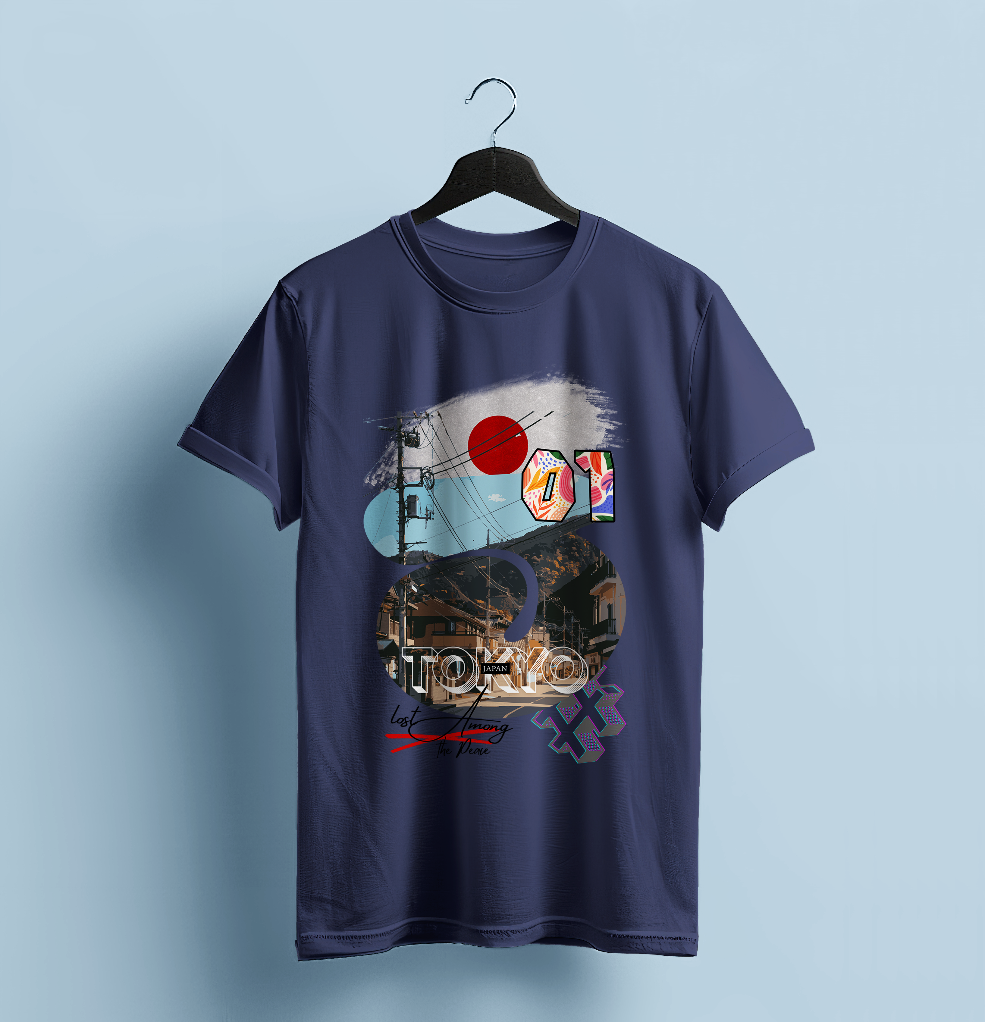 "Tokyo Streets: Lost Among The Peace" Graphic T-Shirt