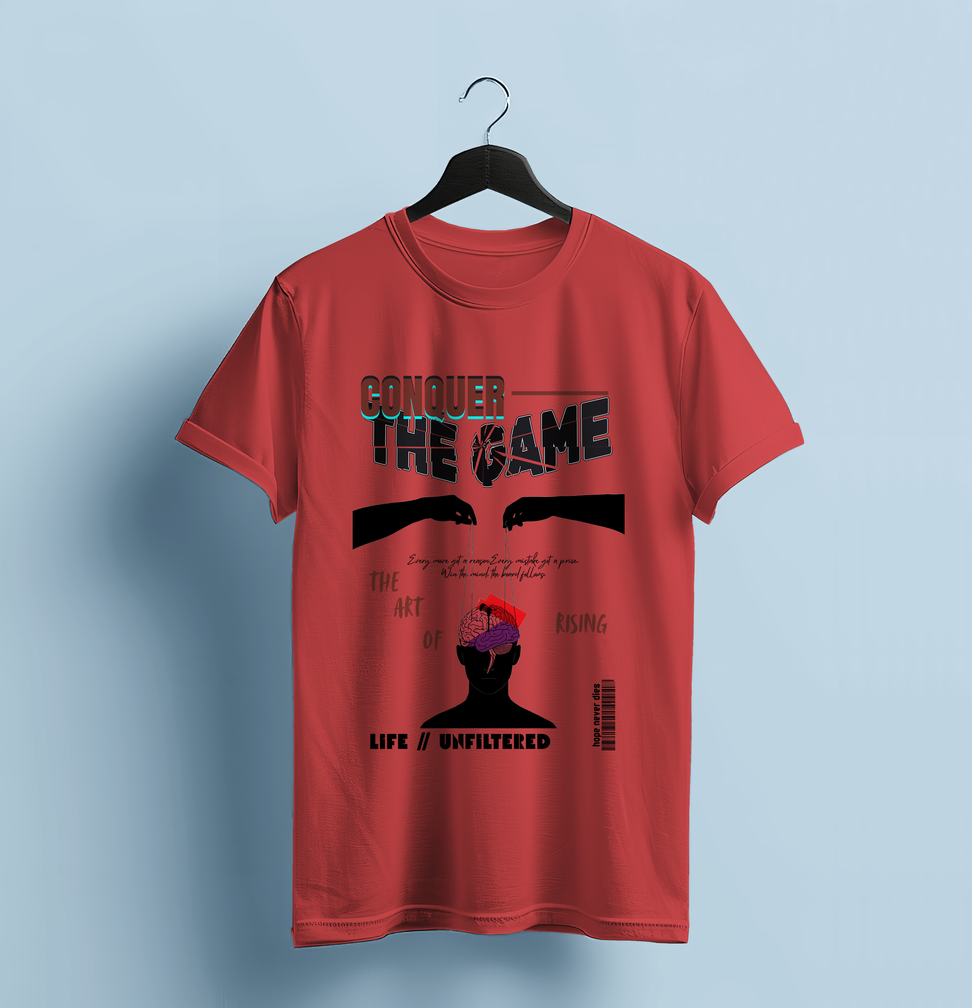 "Conquer The Game: Life Unfiltered" Graphic T-Shirt