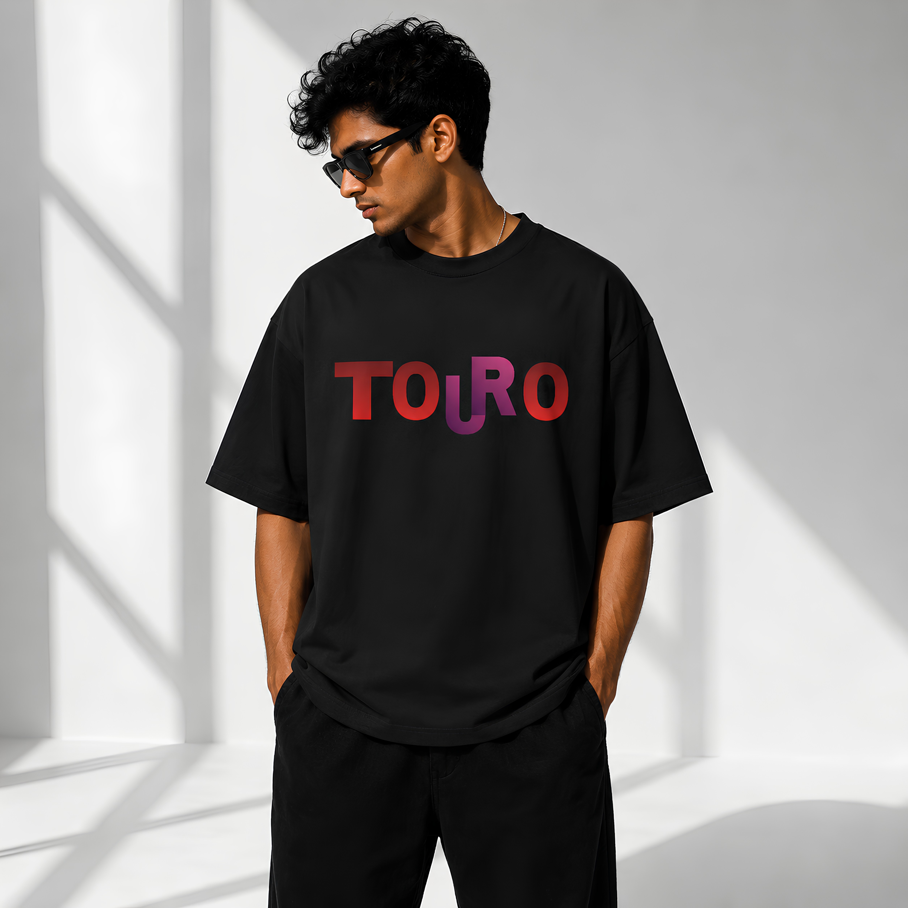TOURO Oversized Graphic T-Shirt – "The Future Without Dreams"