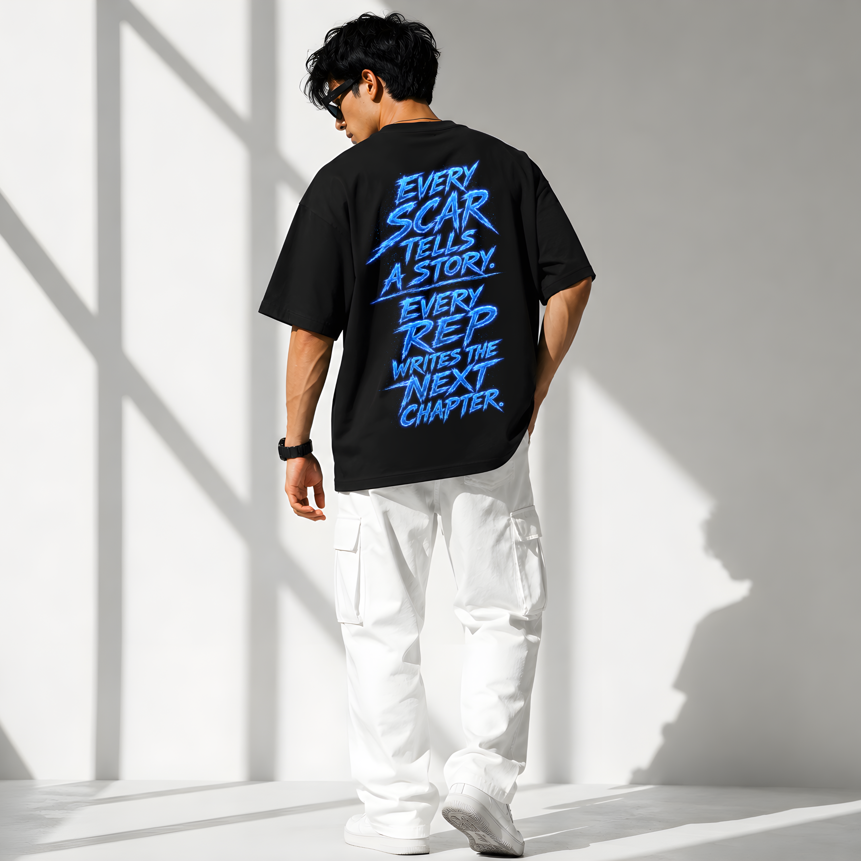 AURÈON "Every Scar Tells A Story" Oversized Graphic T-Shirt