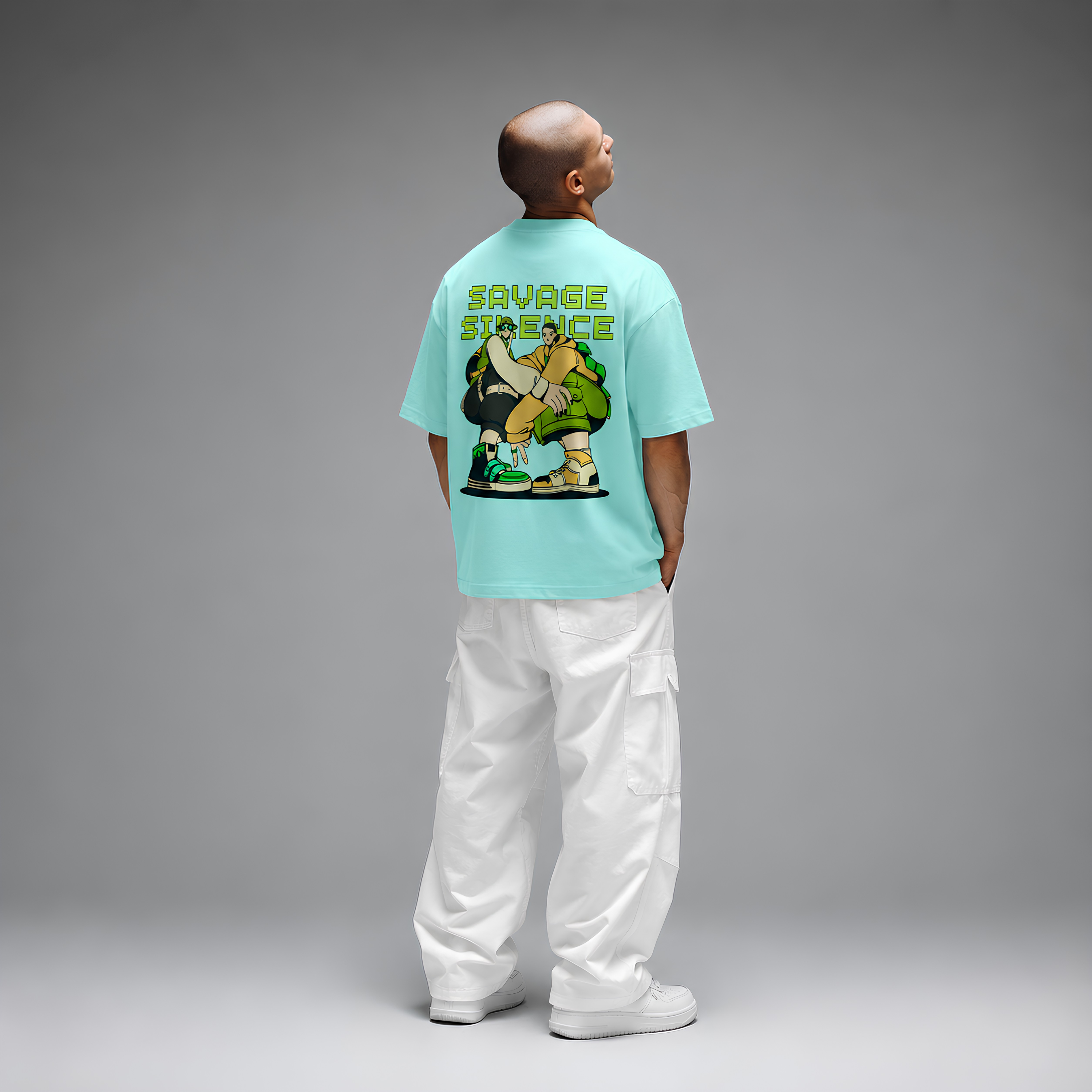 Savage Silence Oversized Graphic T-Shirt | Premium Heavyweight Cotton Streetwear Tee