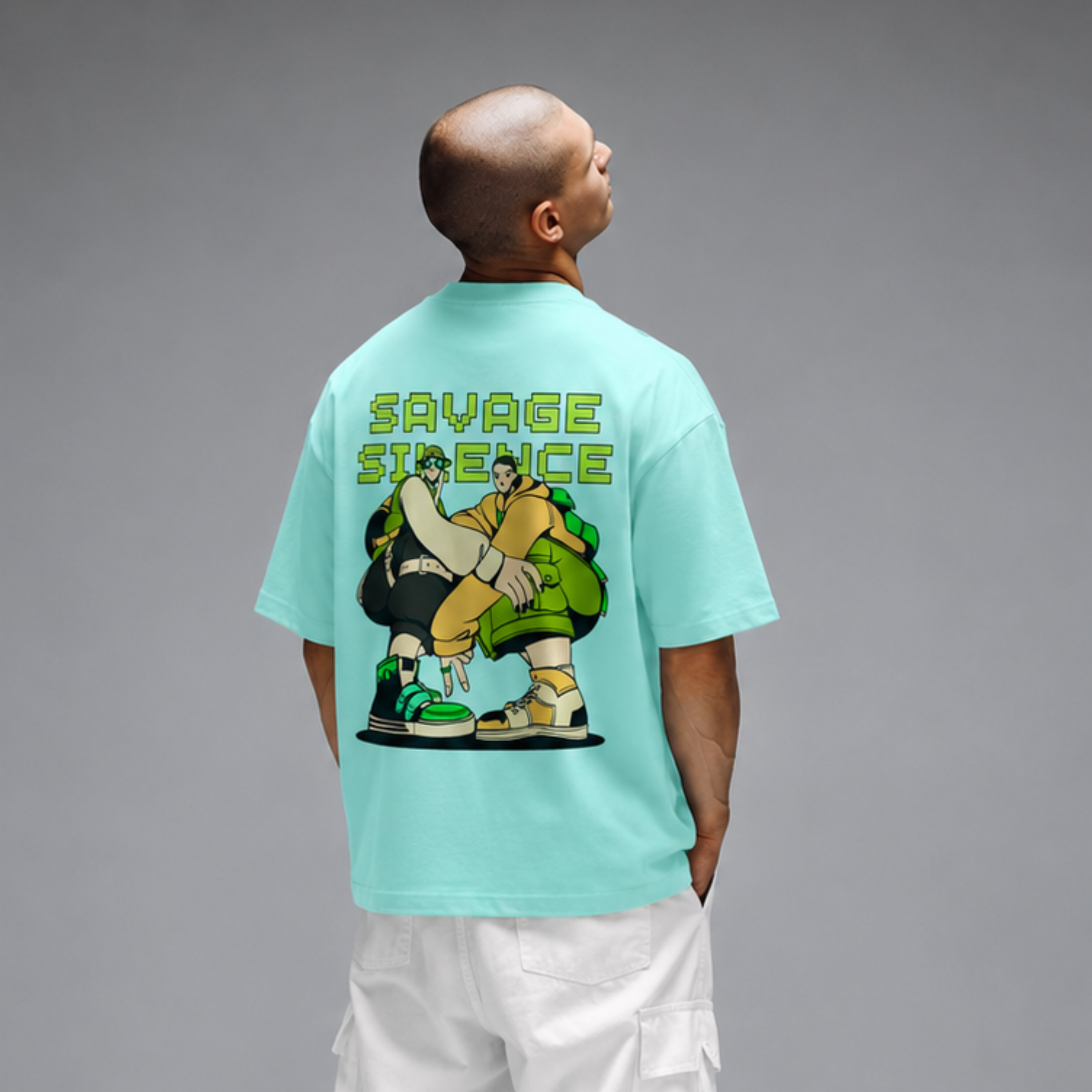 Savage Silence Oversized Graphic T-Shirt | Premium Heavyweight Cotton Streetwear Tee