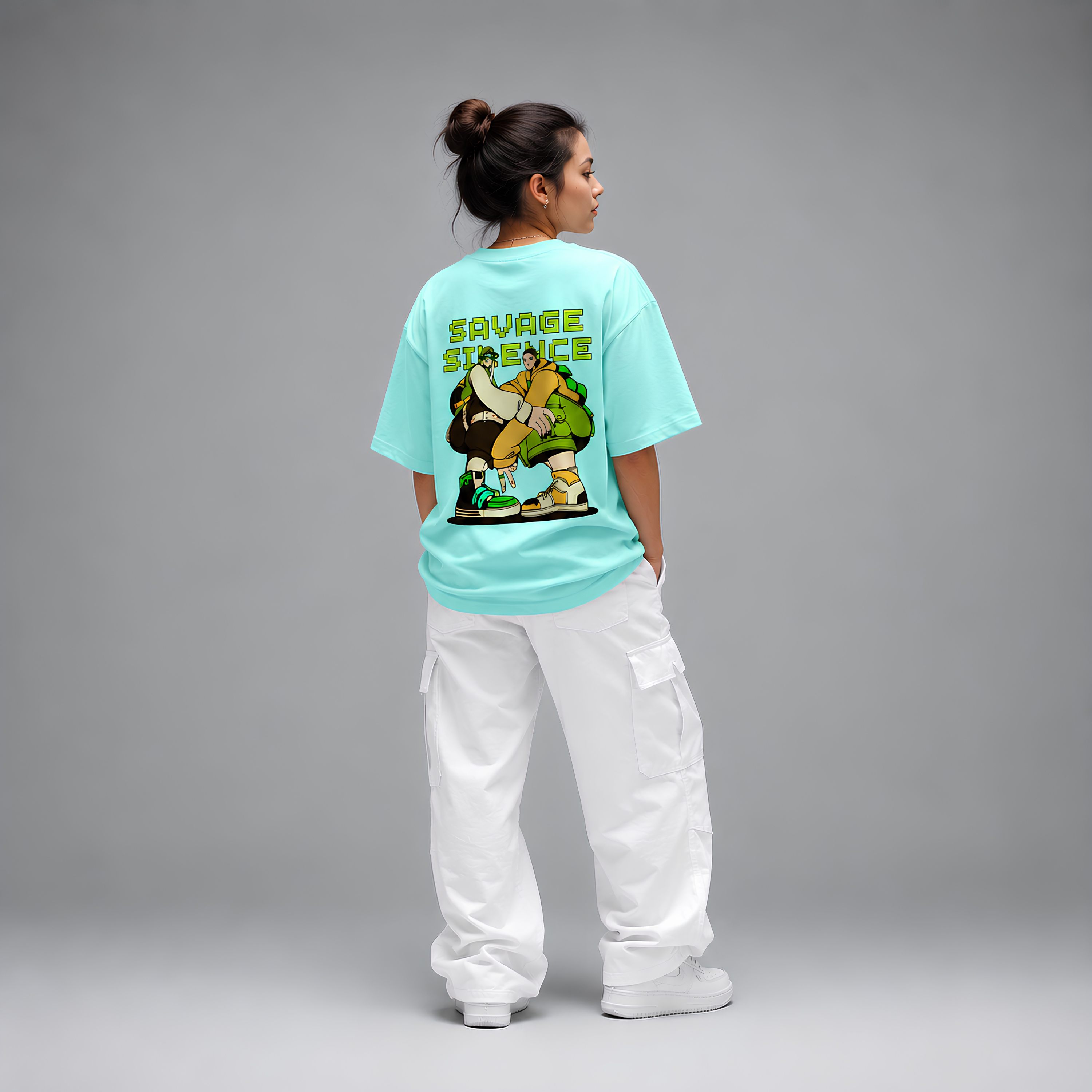 Savage Silence Oversized Graphic T-Shirt | Premium Heavyweight Cotton Streetwear Tee
