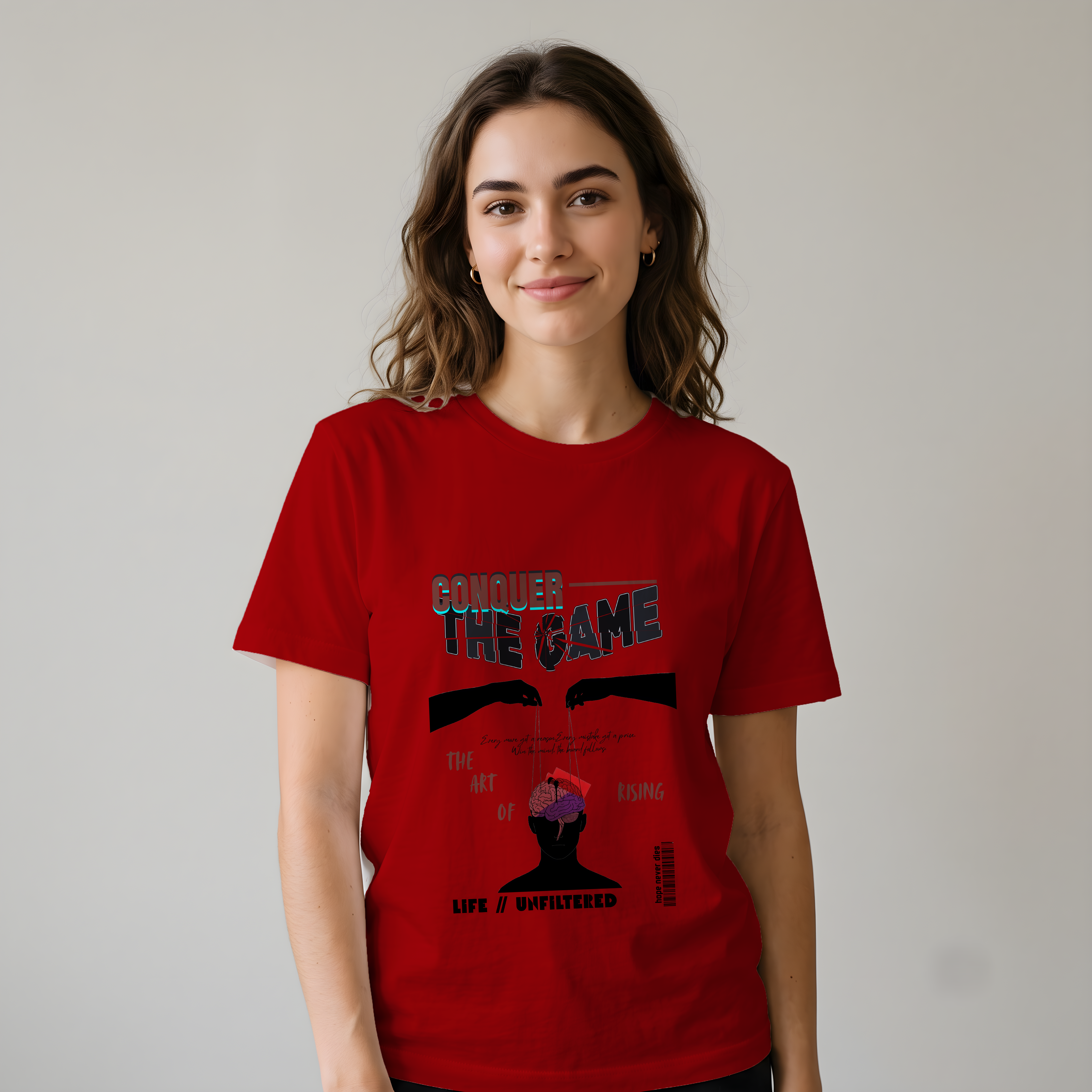 "Conquer The Game: Life Unfiltered" Graphic T-Shirt