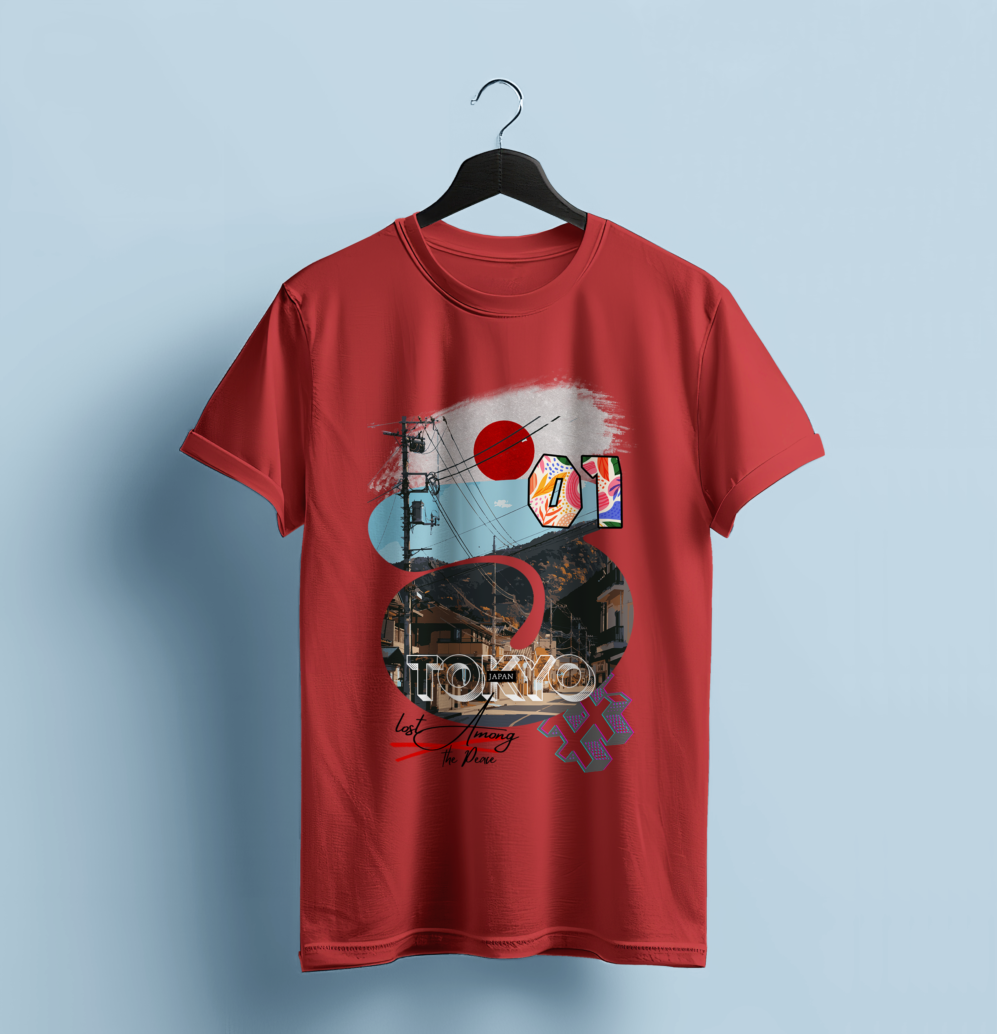 "Tokyo Streets: Lost Among The Peace" Graphic T-Shirt