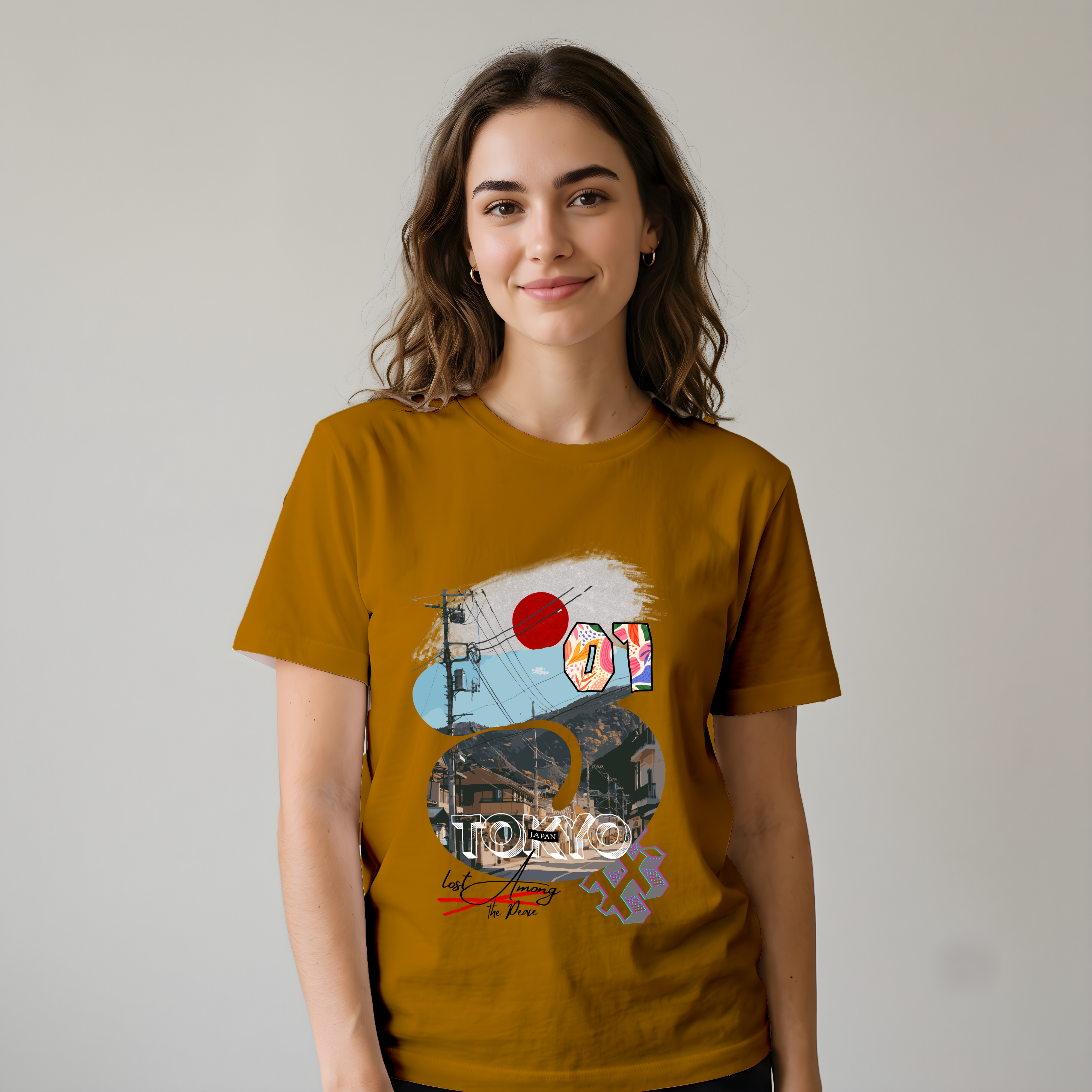 "Tokyo Streets: Lost Among The Peace" Graphic T-Shirt
