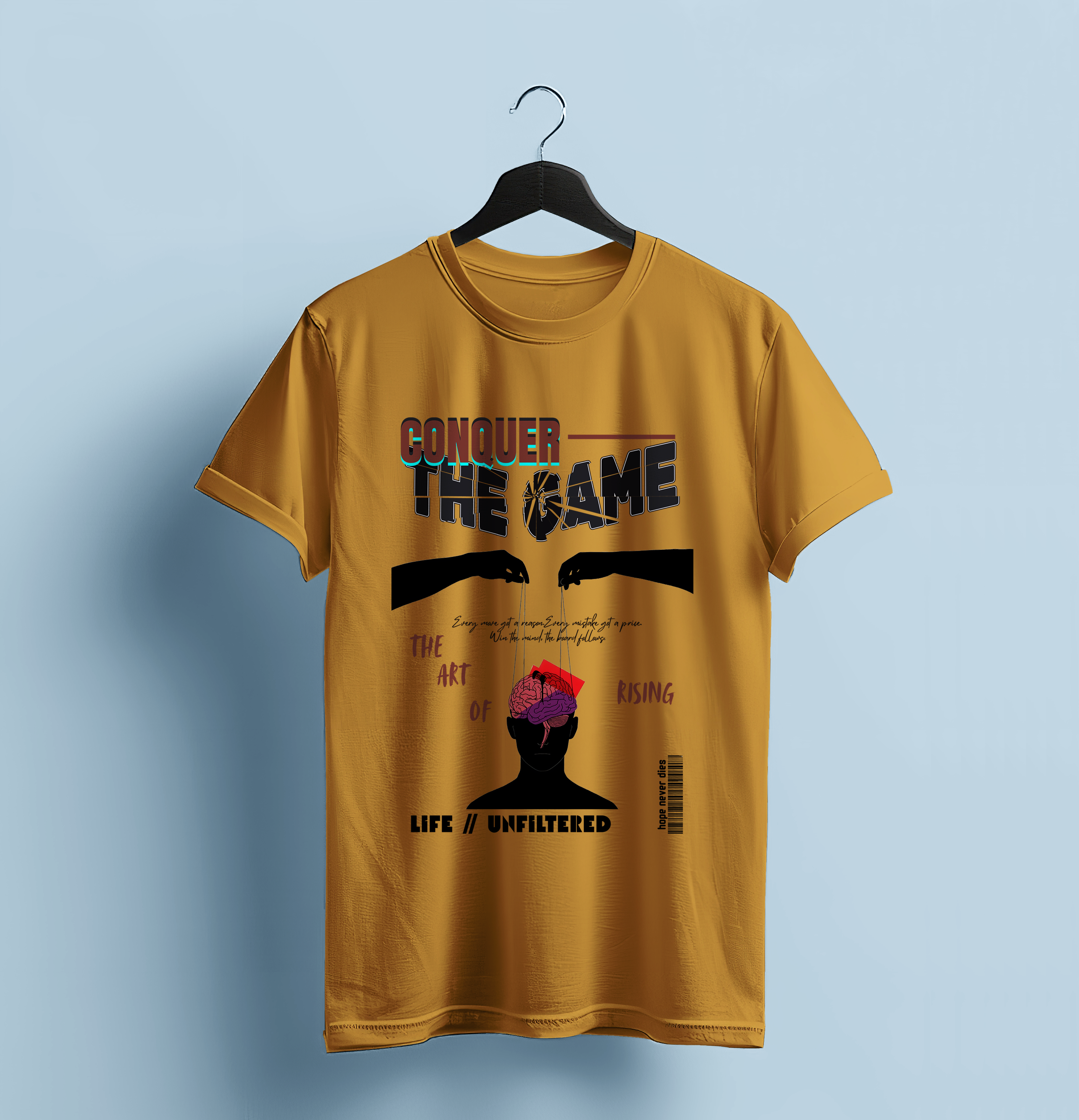 "Conquer The Game: Life Unfiltered" Graphic T-Shirt