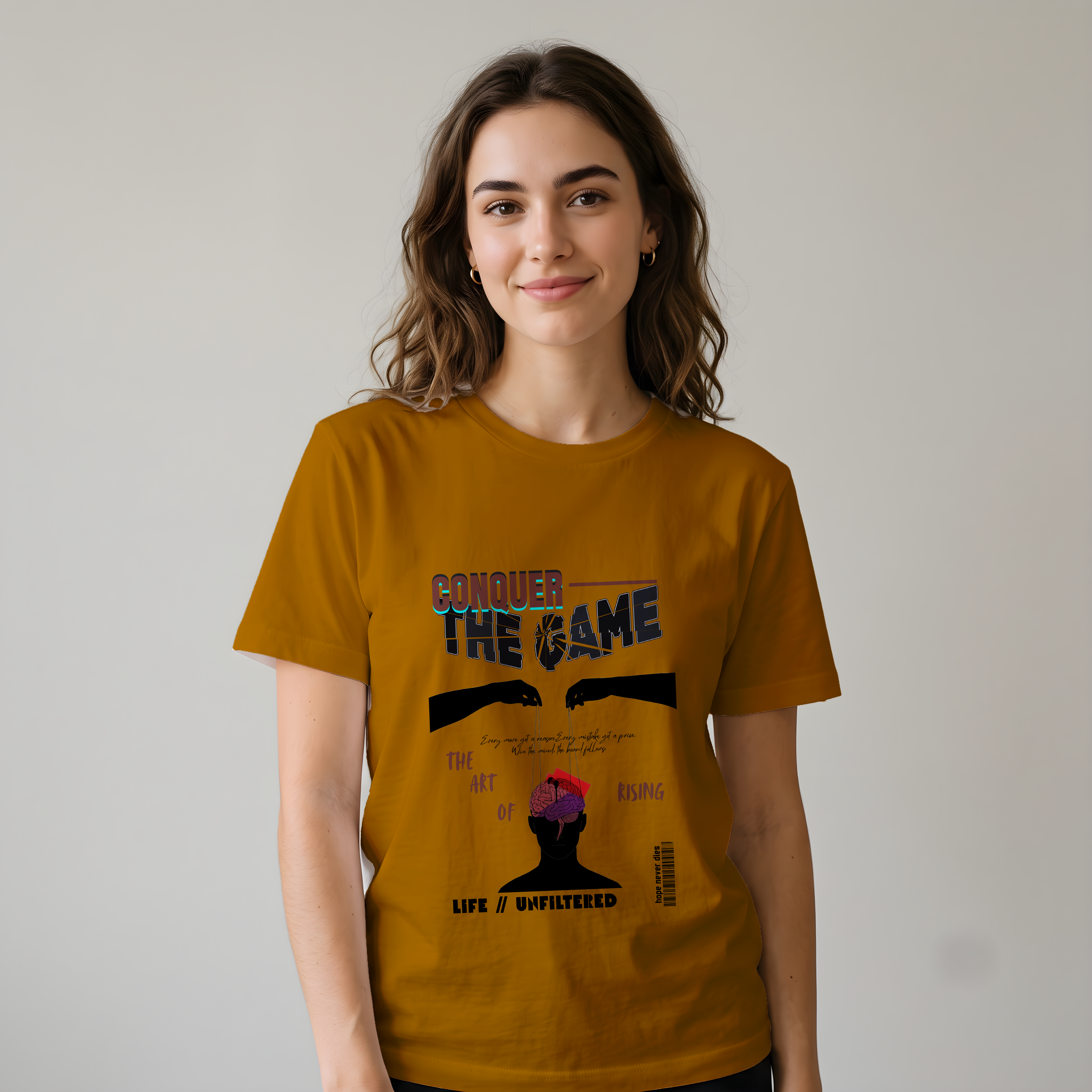"Conquer The Game: Life Unfiltered" Graphic T-Shirt