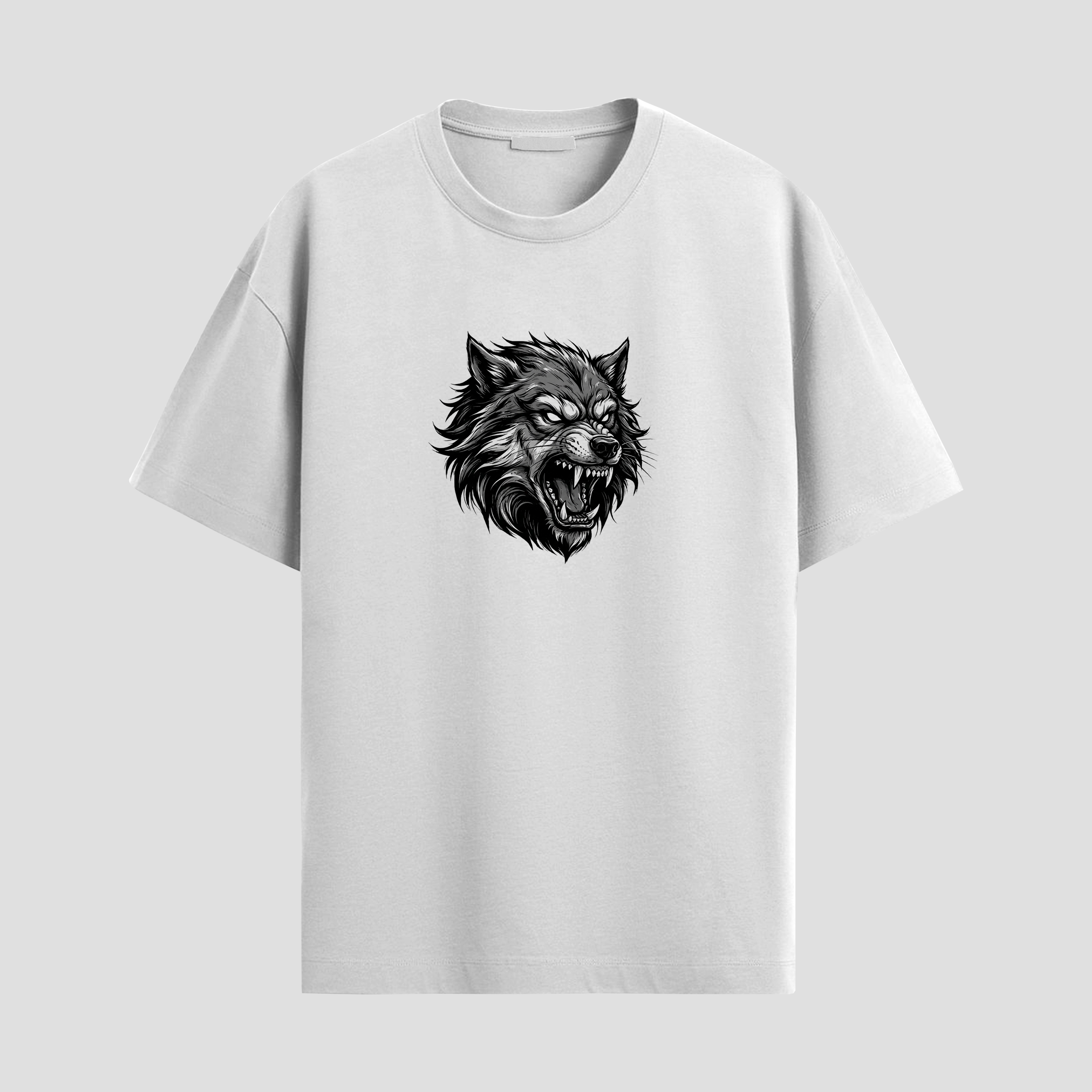 "Zoro & Alpha Wolf" Dual-Graphic Oversized T-Shirt