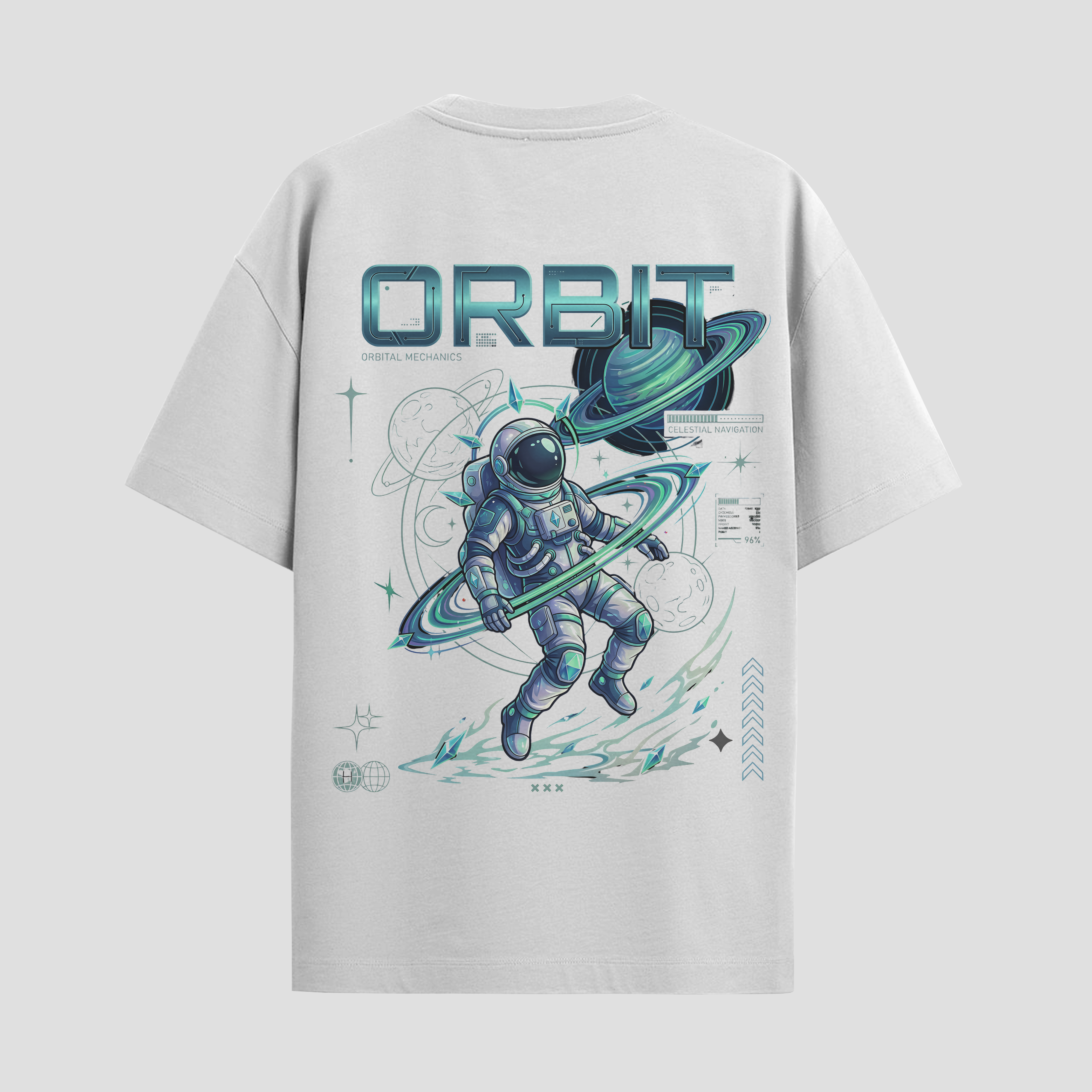 "Orbit Astronaut" Futuristic Graphic Oversized T-Shirt