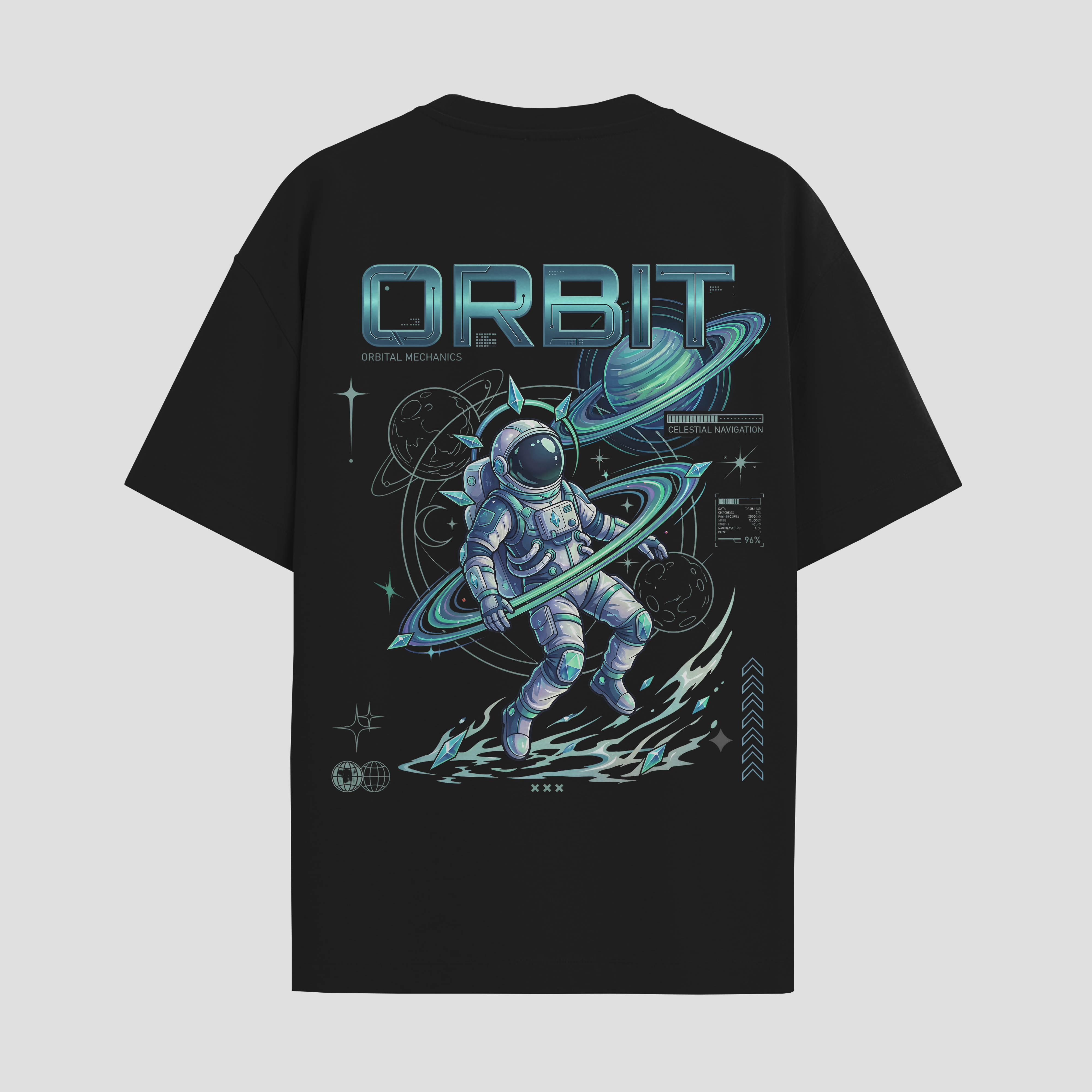 "Orbit Astronaut" Futuristic Graphic Oversized T-Shirt