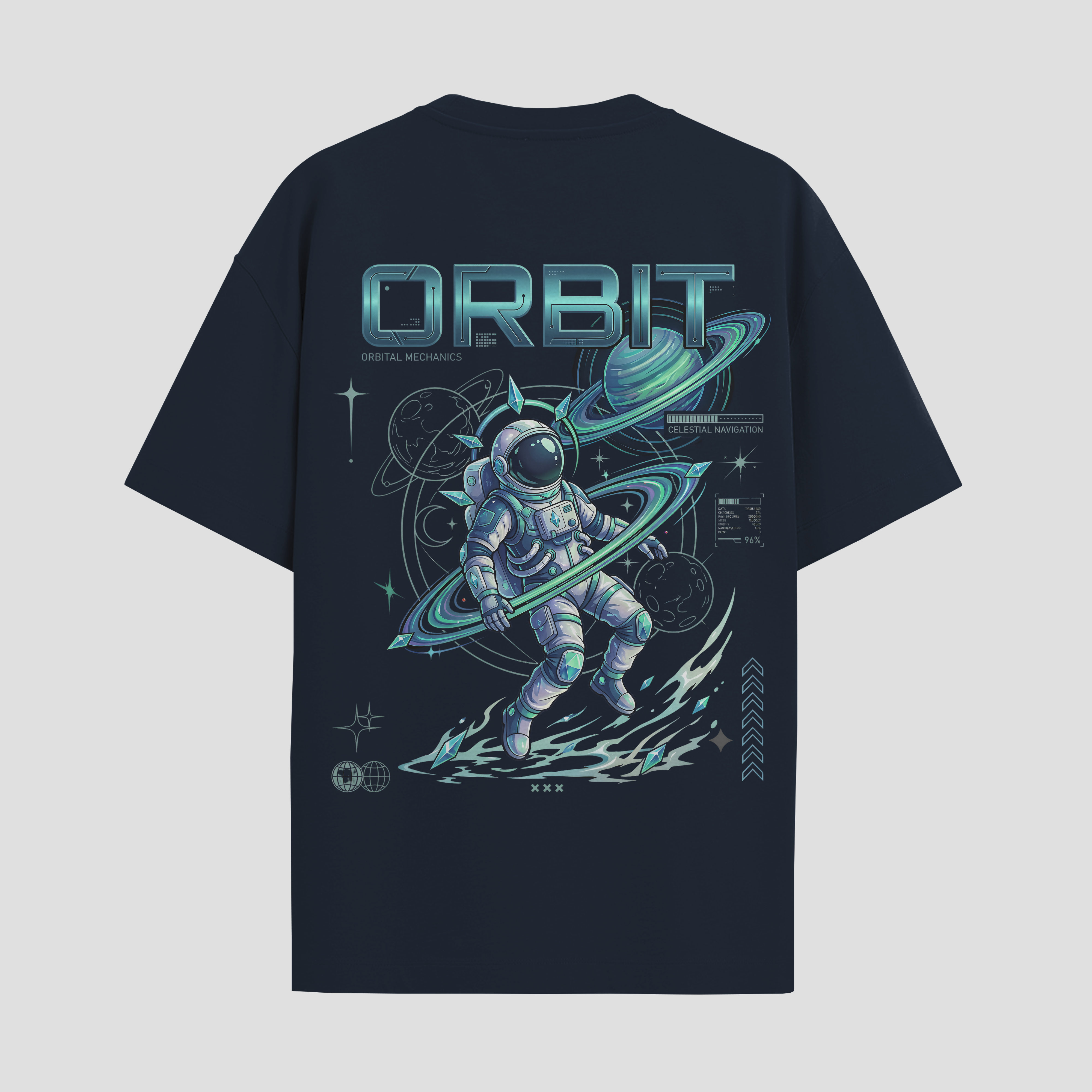 "Orbit Astronaut" Futuristic Graphic Oversized T-Shirt