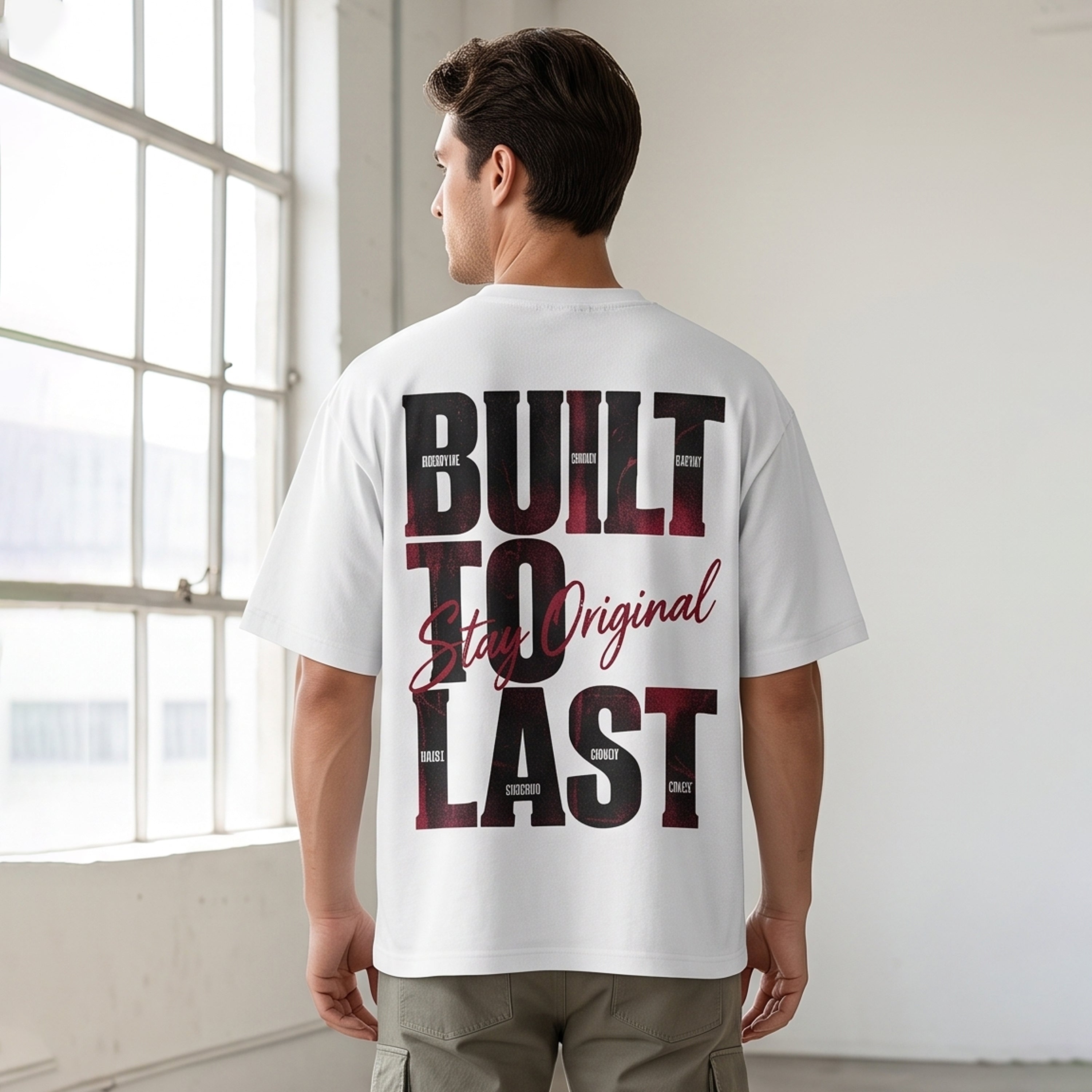 "Built Different / Built To Last" Oversized Graphic T-Shirt