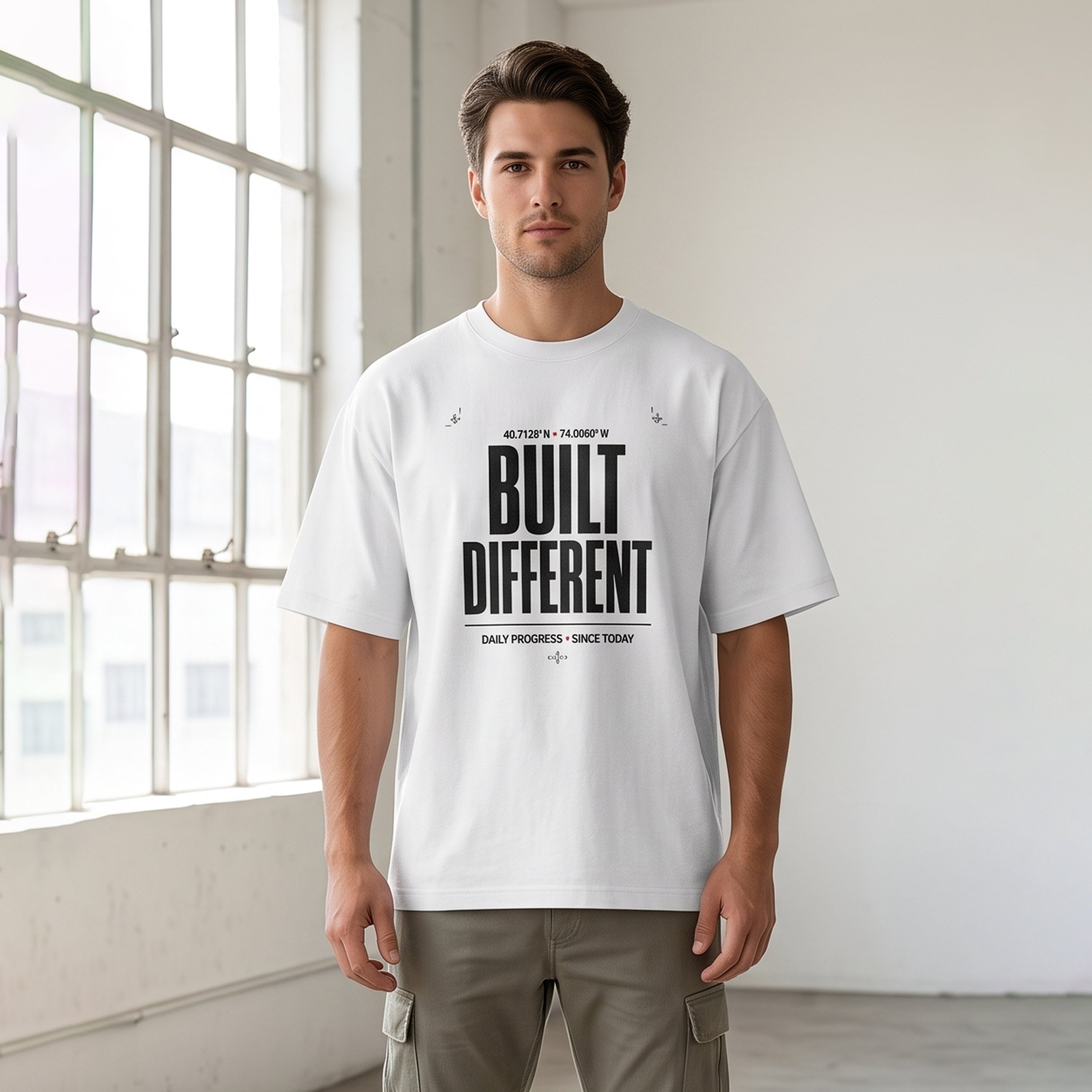 "Built Different / Built To Last" Oversized Graphic T-Shirt