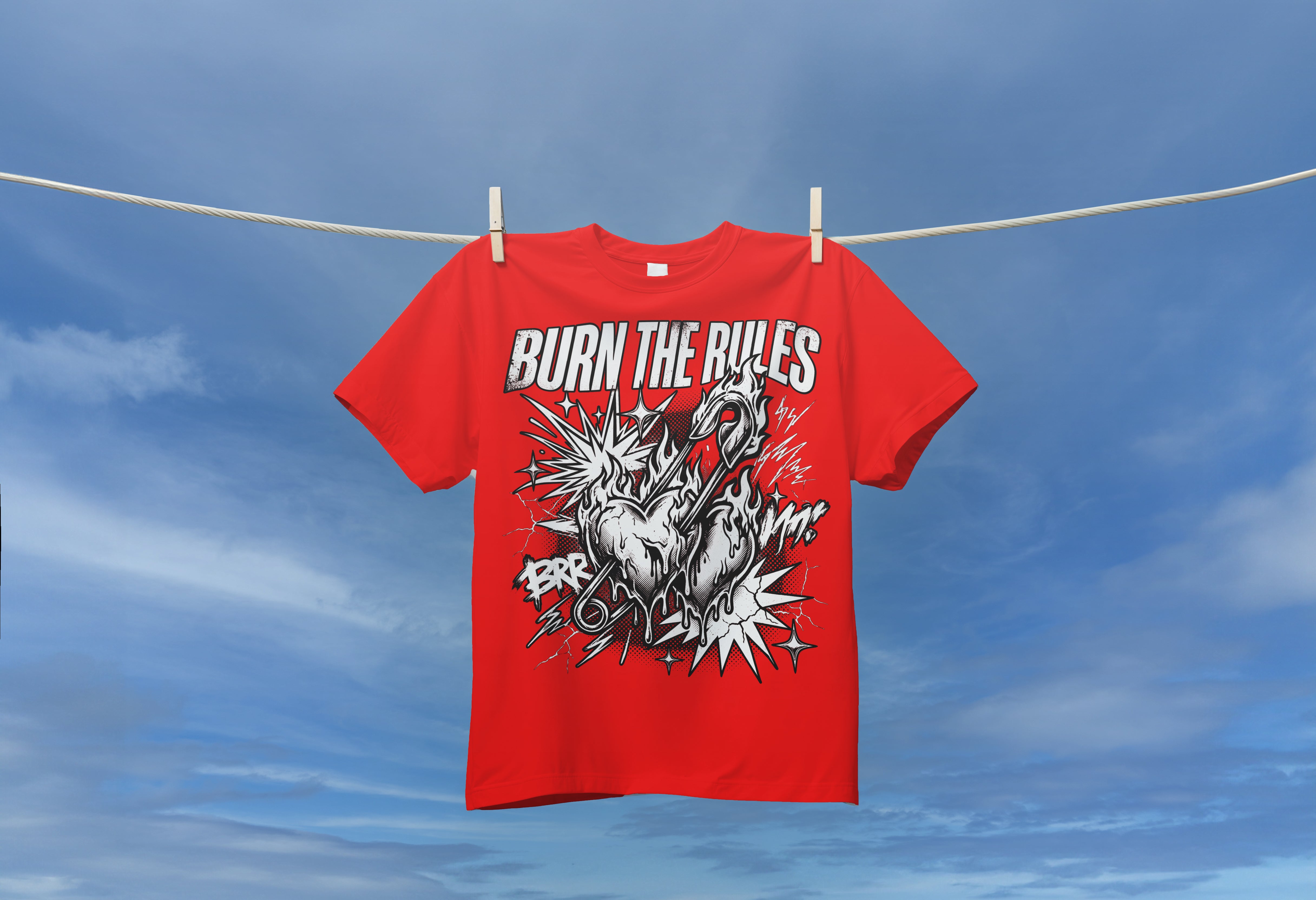 Burn The Rules Oversized Graphic T-Shirt | Premium Streetwear Tee