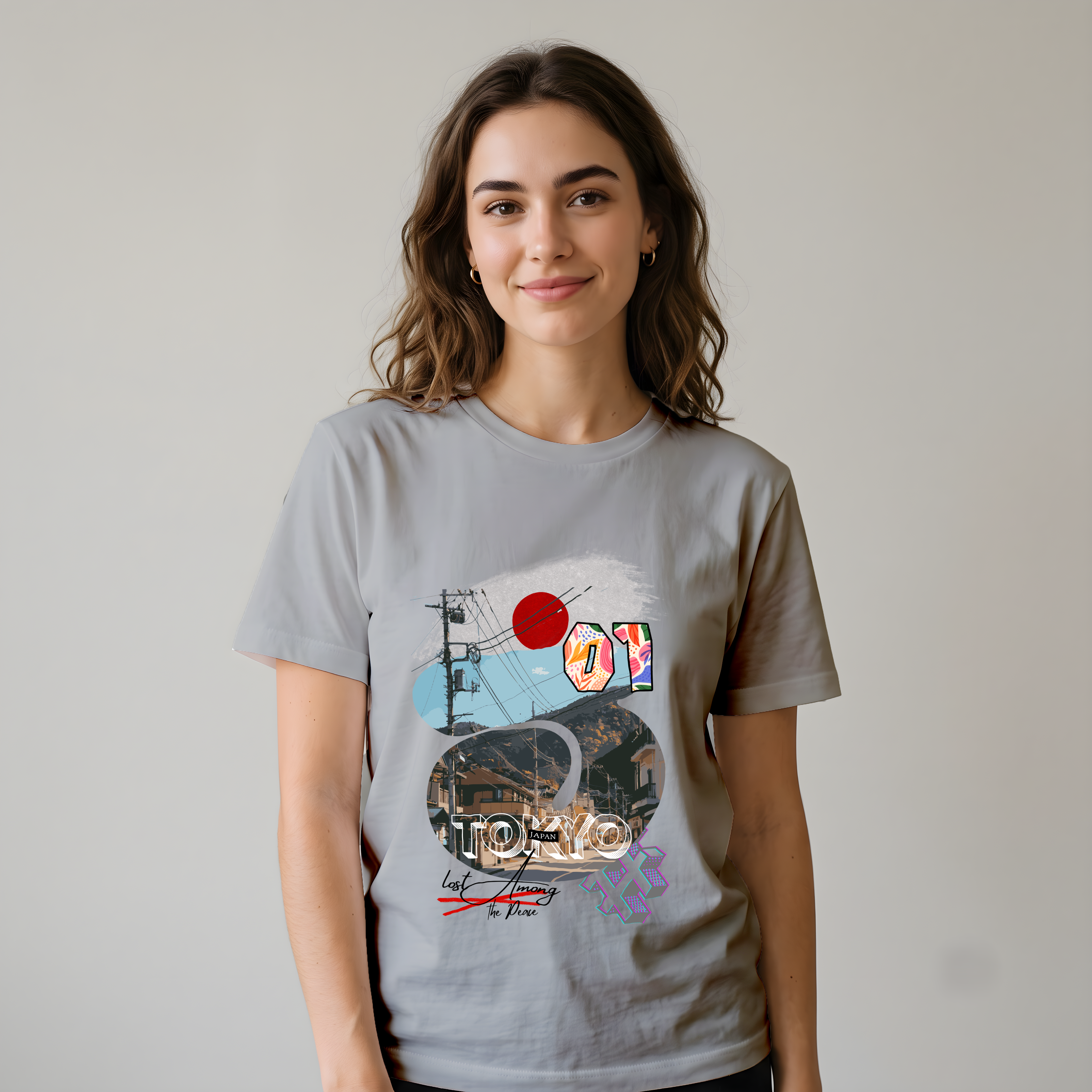 "Tokyo Streets: Lost Among The Peace" Graphic T-Shirt