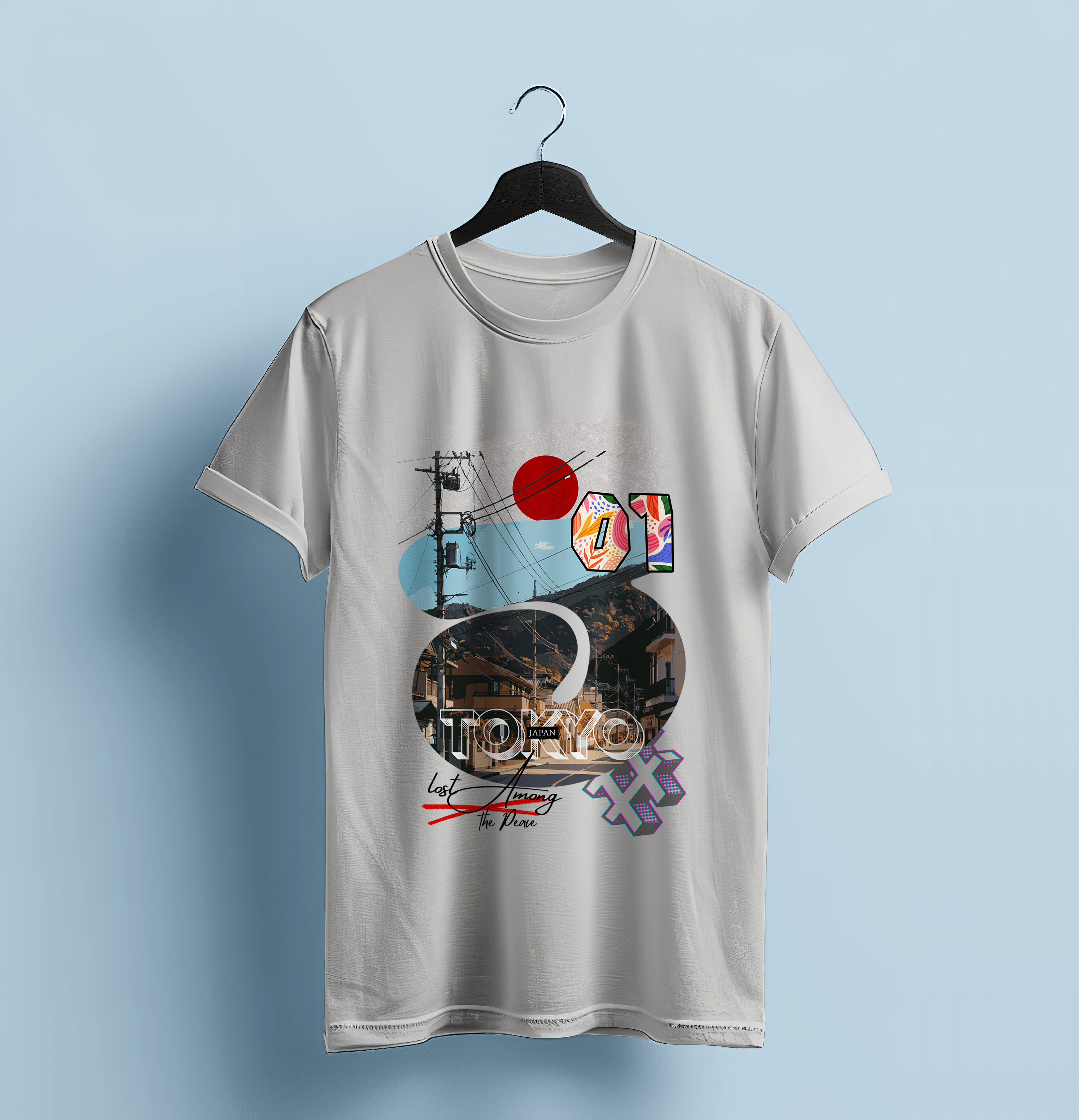 "Tokyo Streets: Lost Among The Peace" Graphic T-Shirt