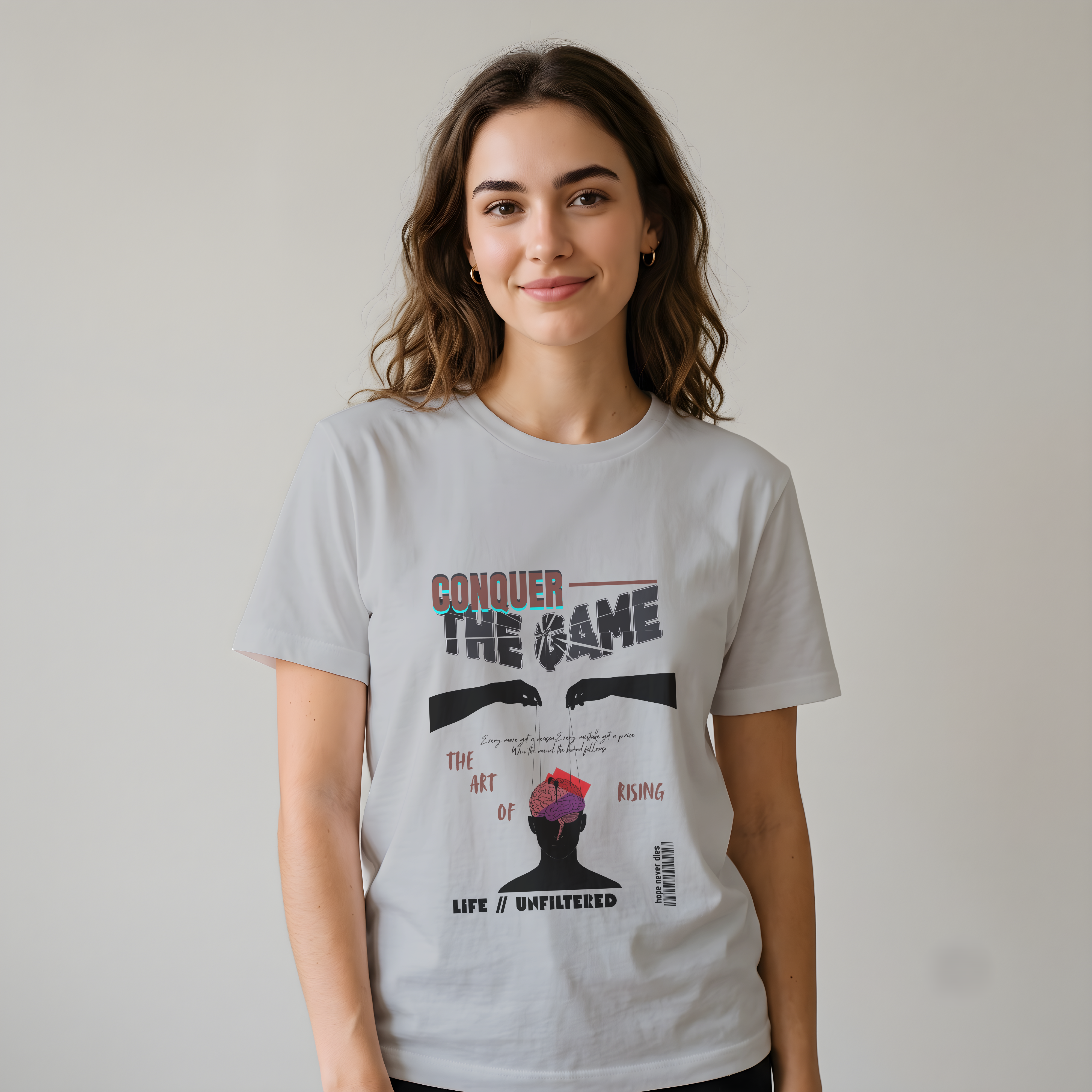 "Conquer The Game: Life Unfiltered" Graphic T-Shirt