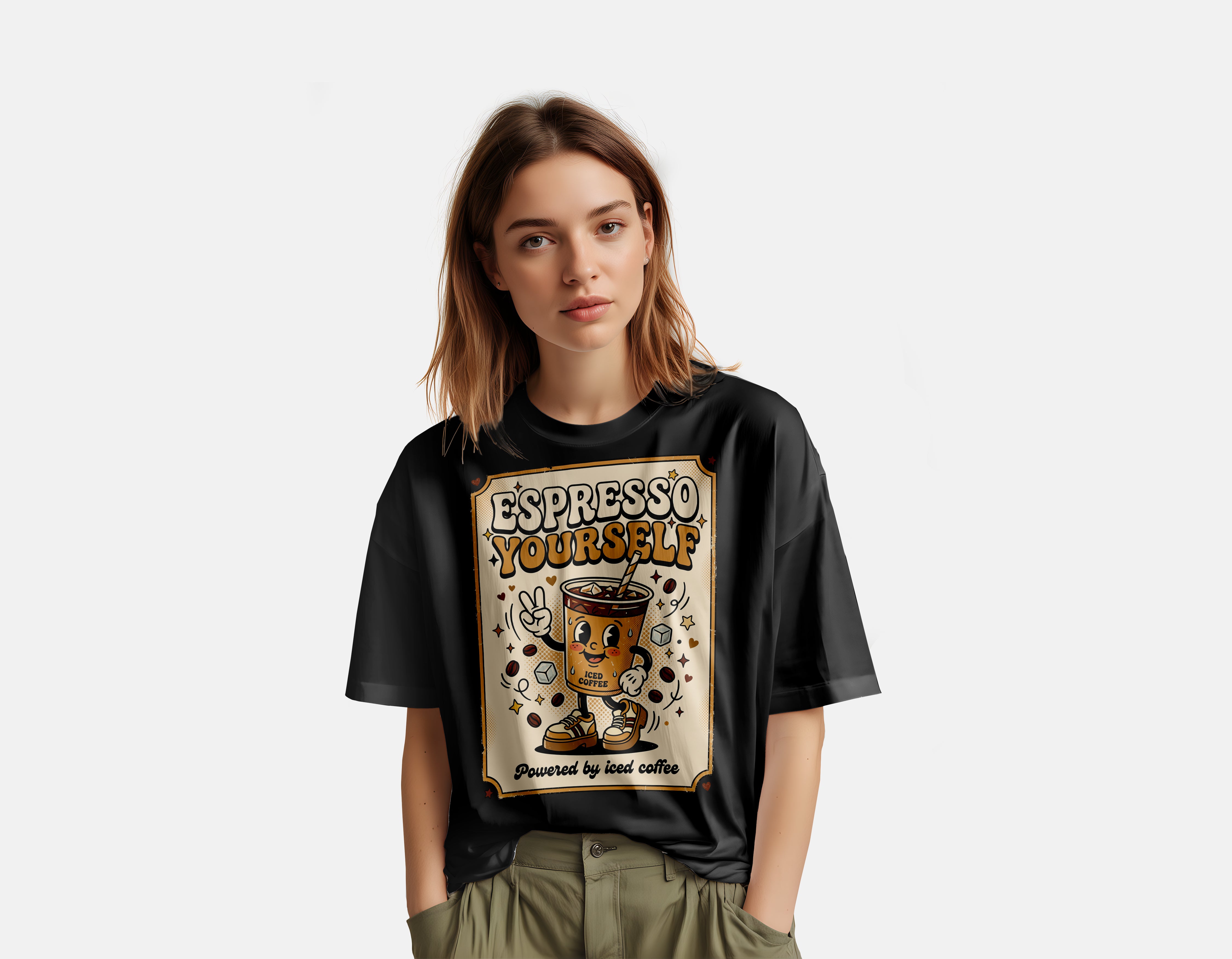 Espresso Yourself Oversized Graphic T-Shirt | Cute Coffee Lover Tee