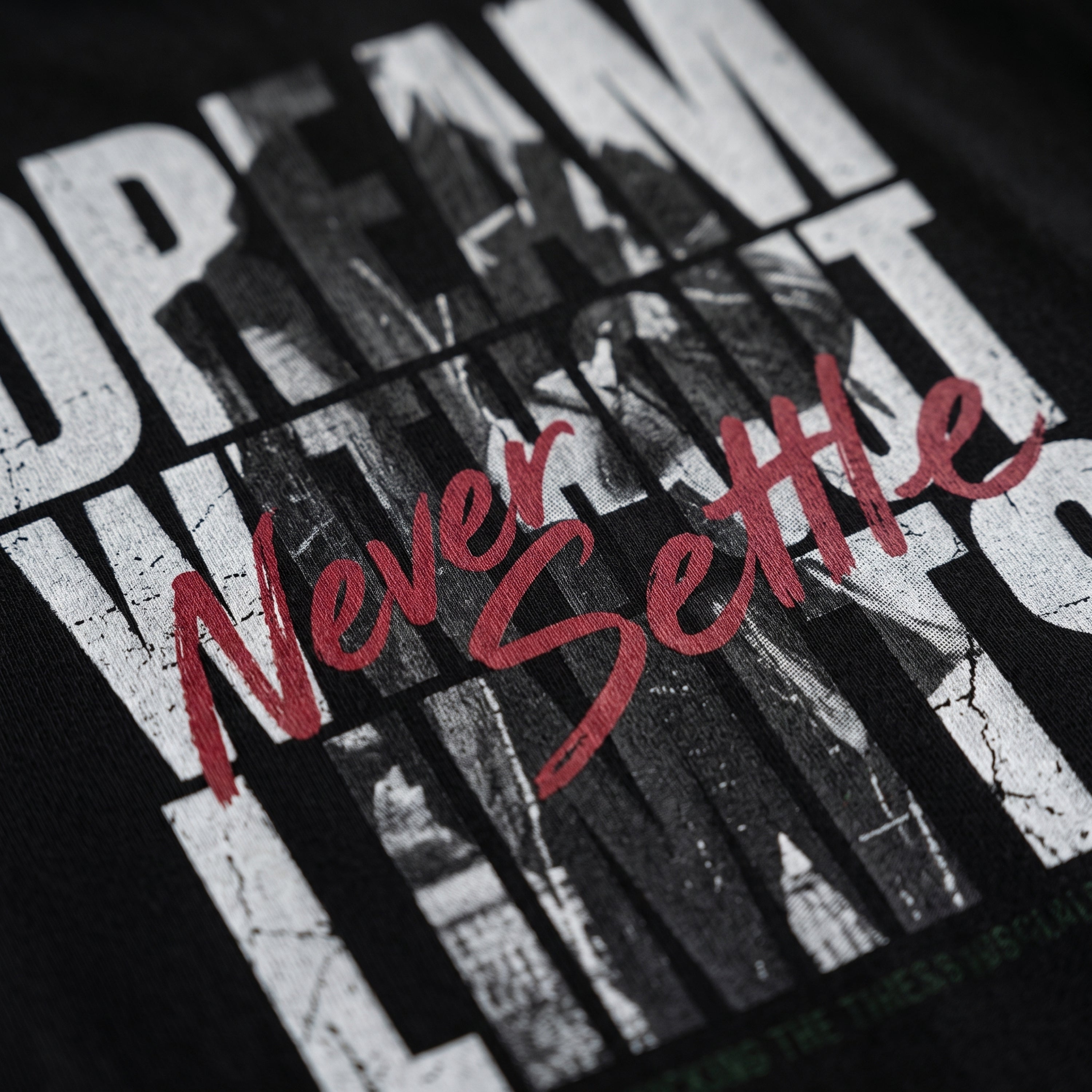 "Dream Loud / Never Settle" Oversized Graphic T-Shirt