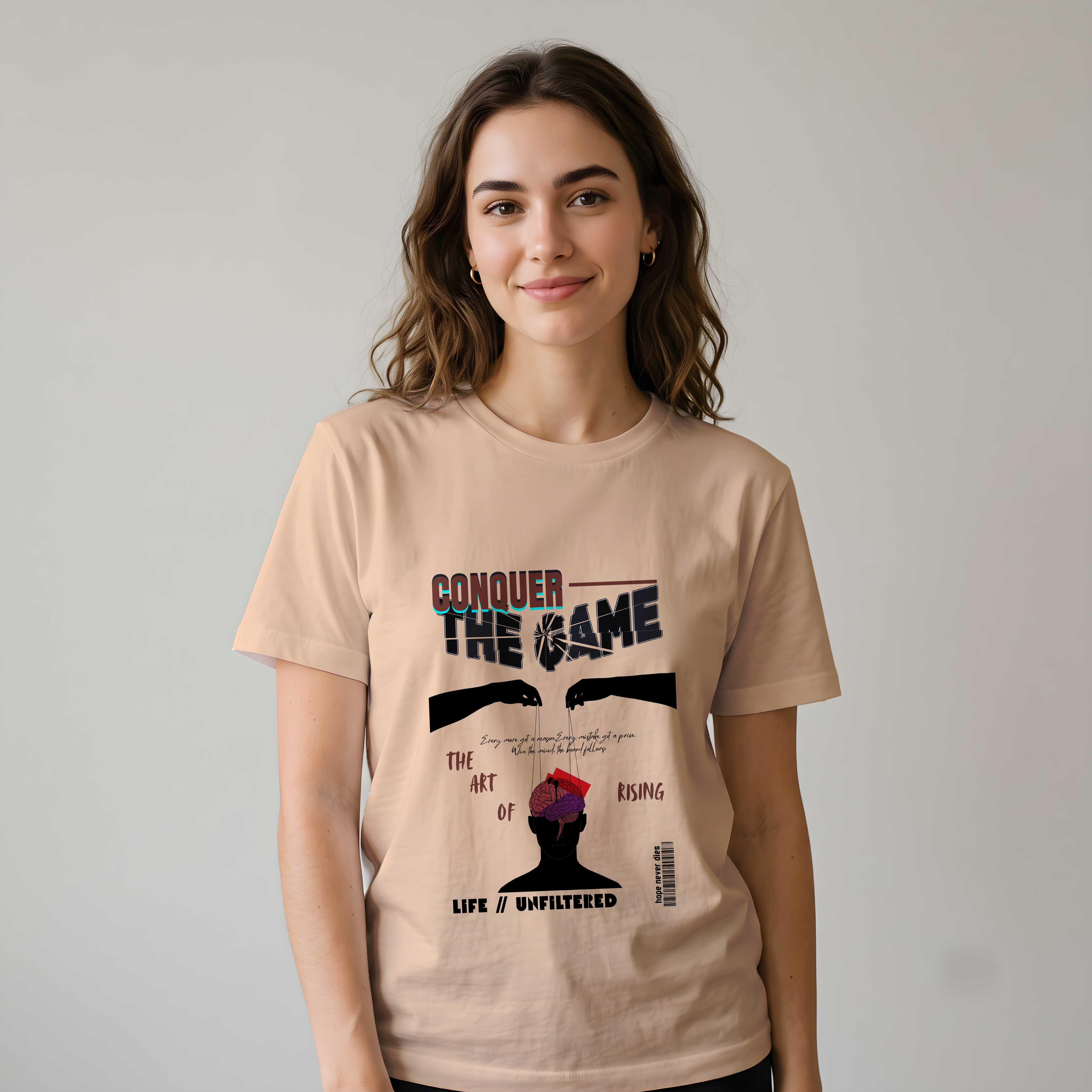 "Conquer The Game: Life Unfiltered" Graphic T-Shirt