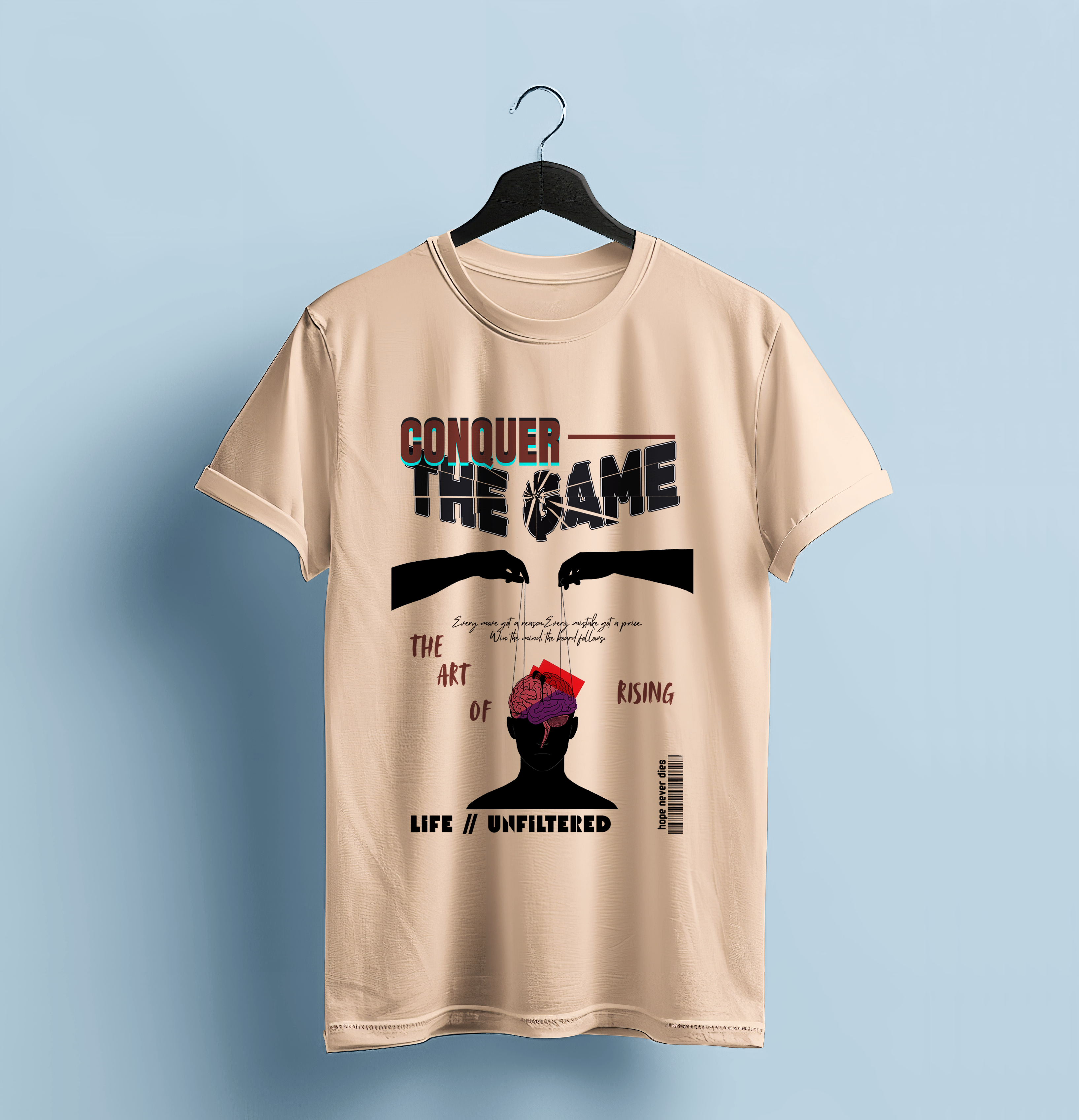 "Conquer The Game: Life Unfiltered" Graphic T-Shirt