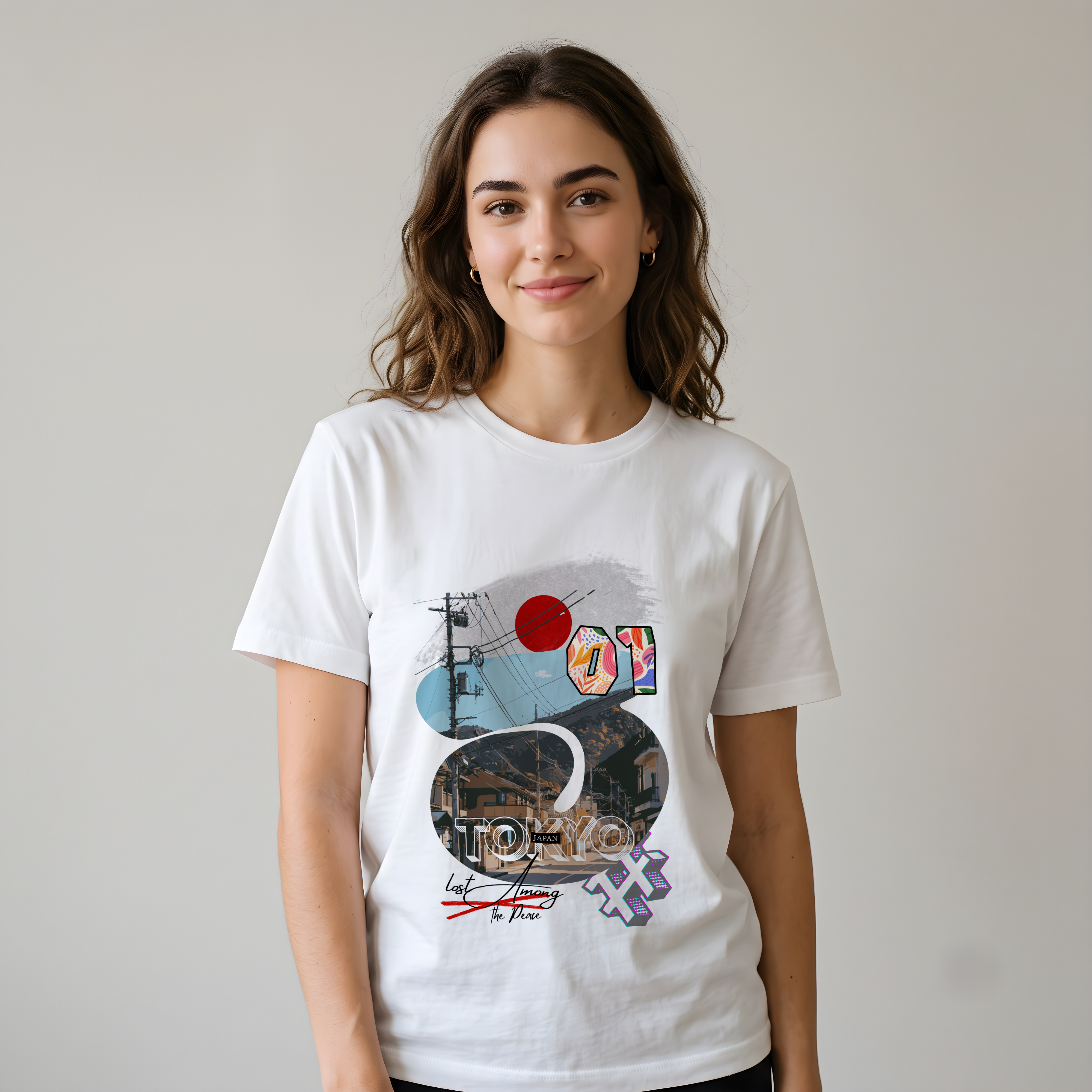 "Tokyo Streets: Lost Among The Peace" Graphic T-Shirt