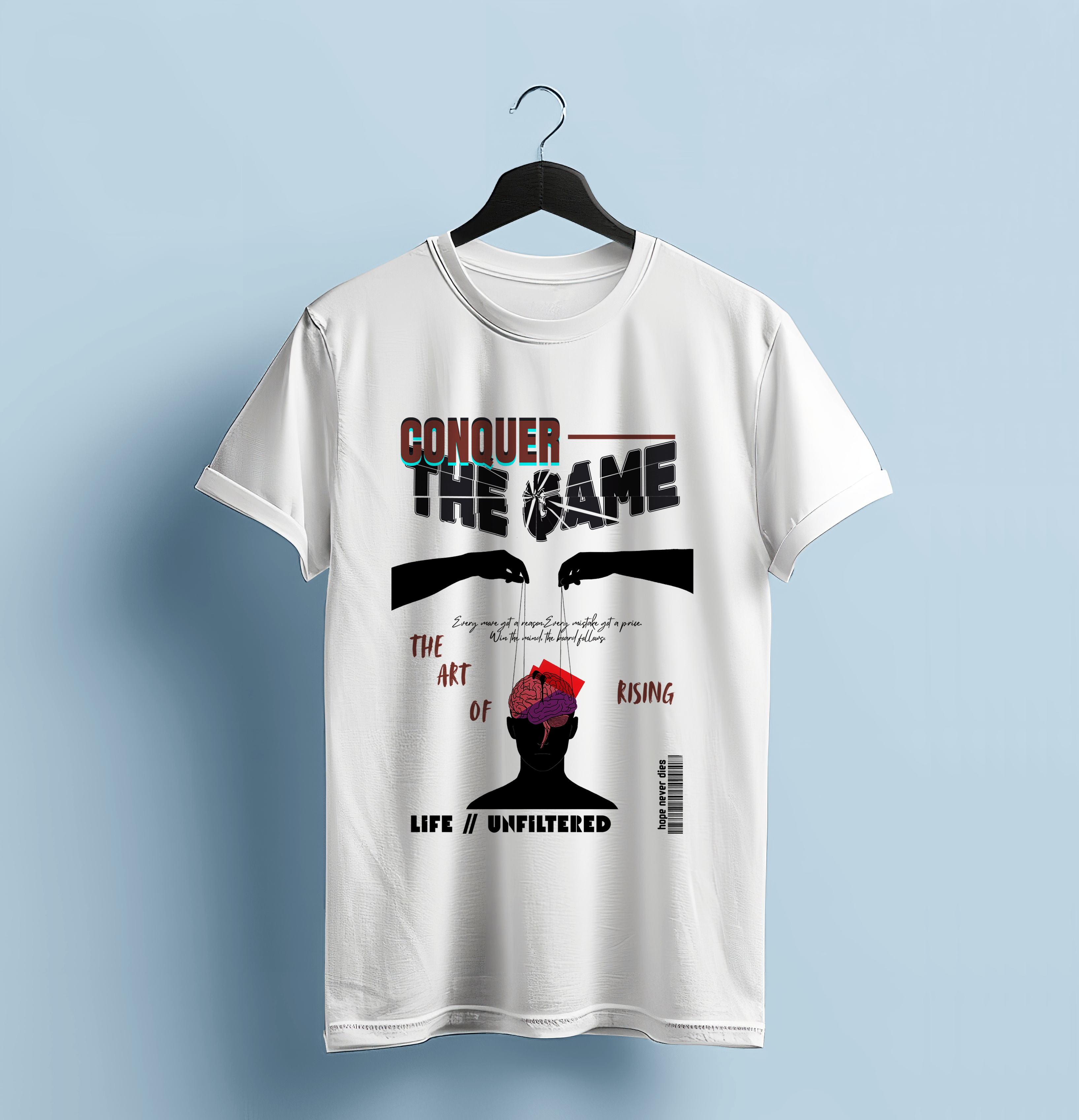 "Conquer The Game: Life Unfiltered" Graphic T-Shirt