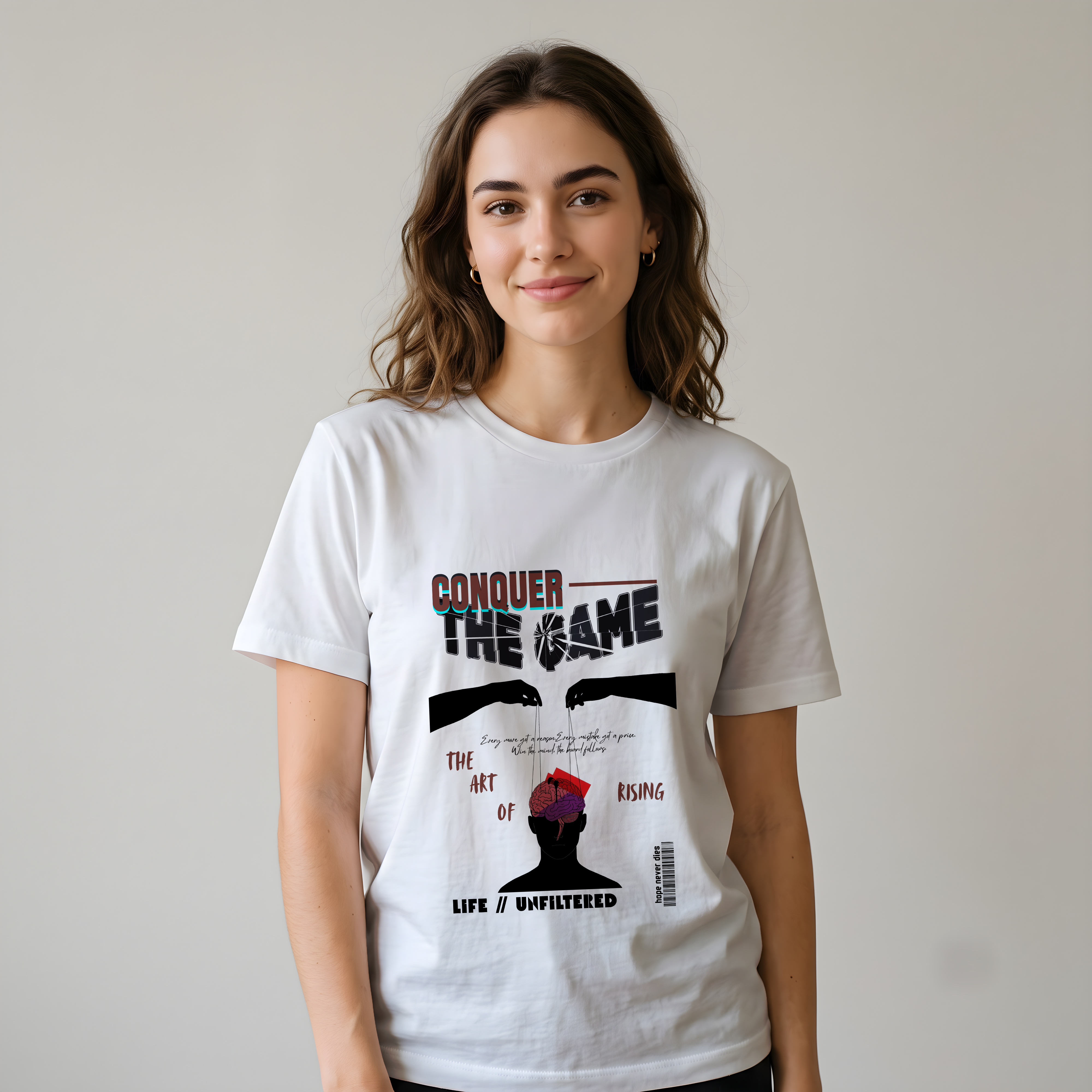 "Conquer The Game: Life Unfiltered" Graphic T-Shirt