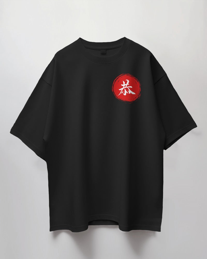 Red & White Japanese Oversized T-shirt