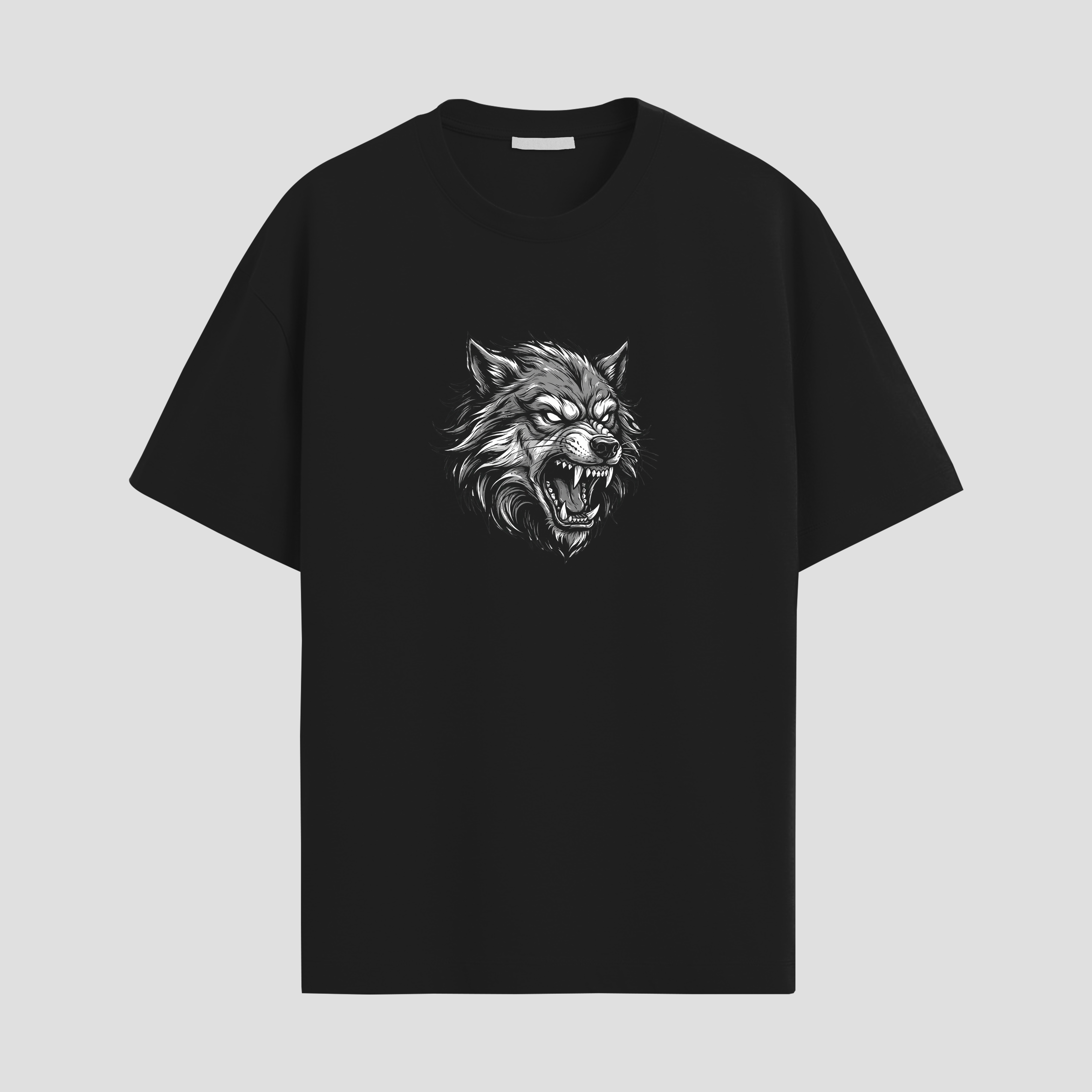 "Zoro & Alpha Wolf" Dual-Graphic Oversized T-Shirt