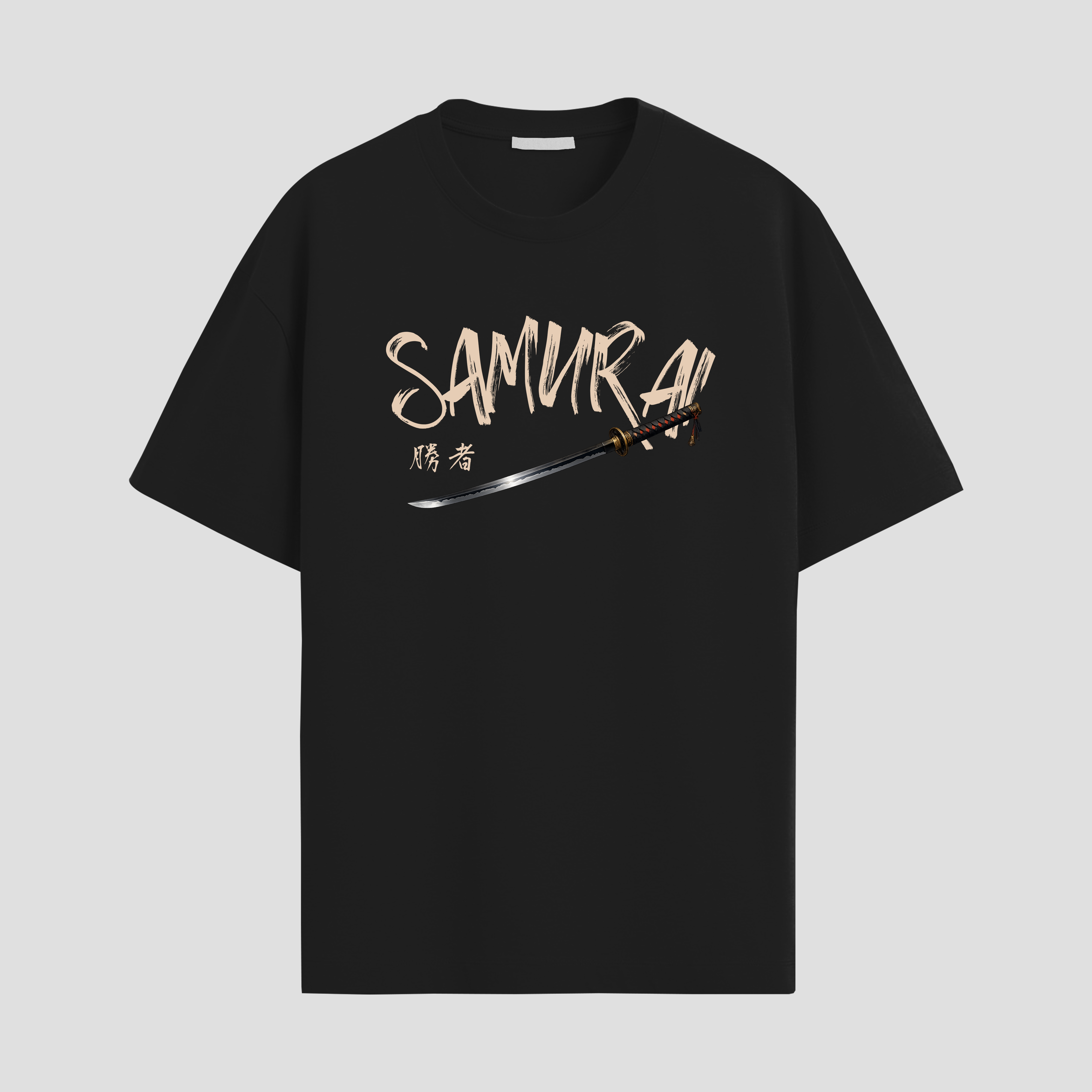 "Samurai Warrior" Katana Graphic Oversized T-Shirt