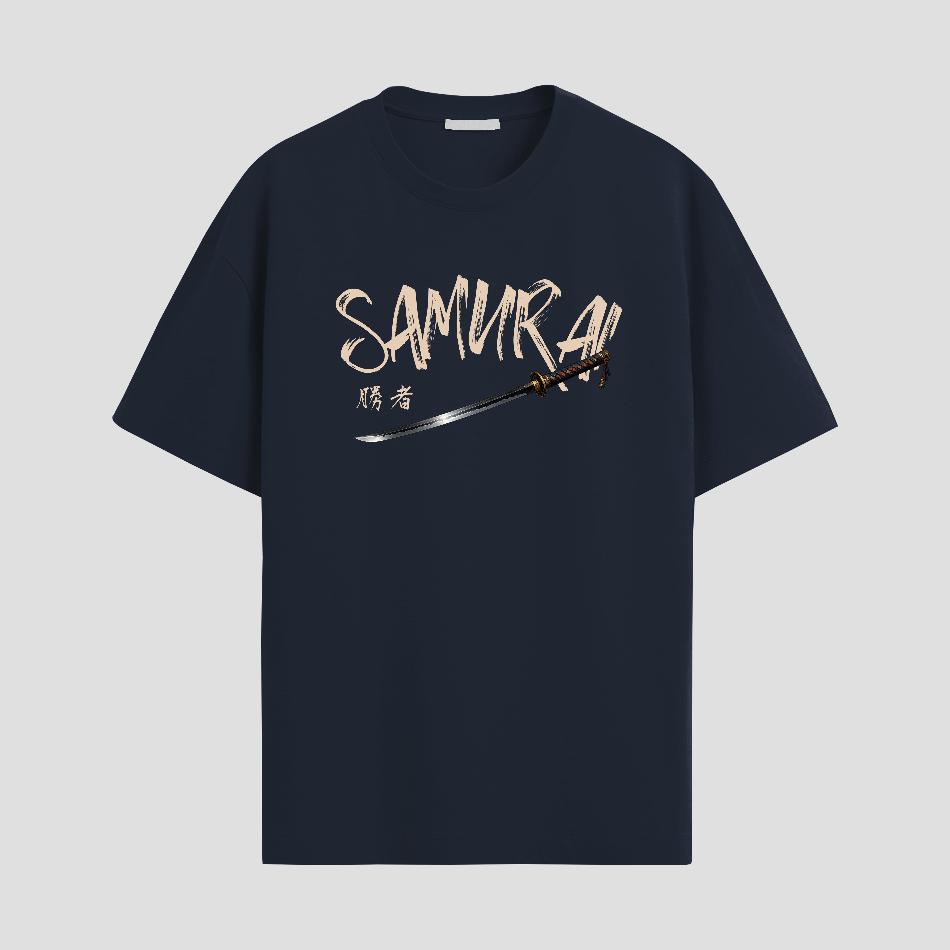 "Samurai Warrior" Katana Graphic Oversized T-Shirt