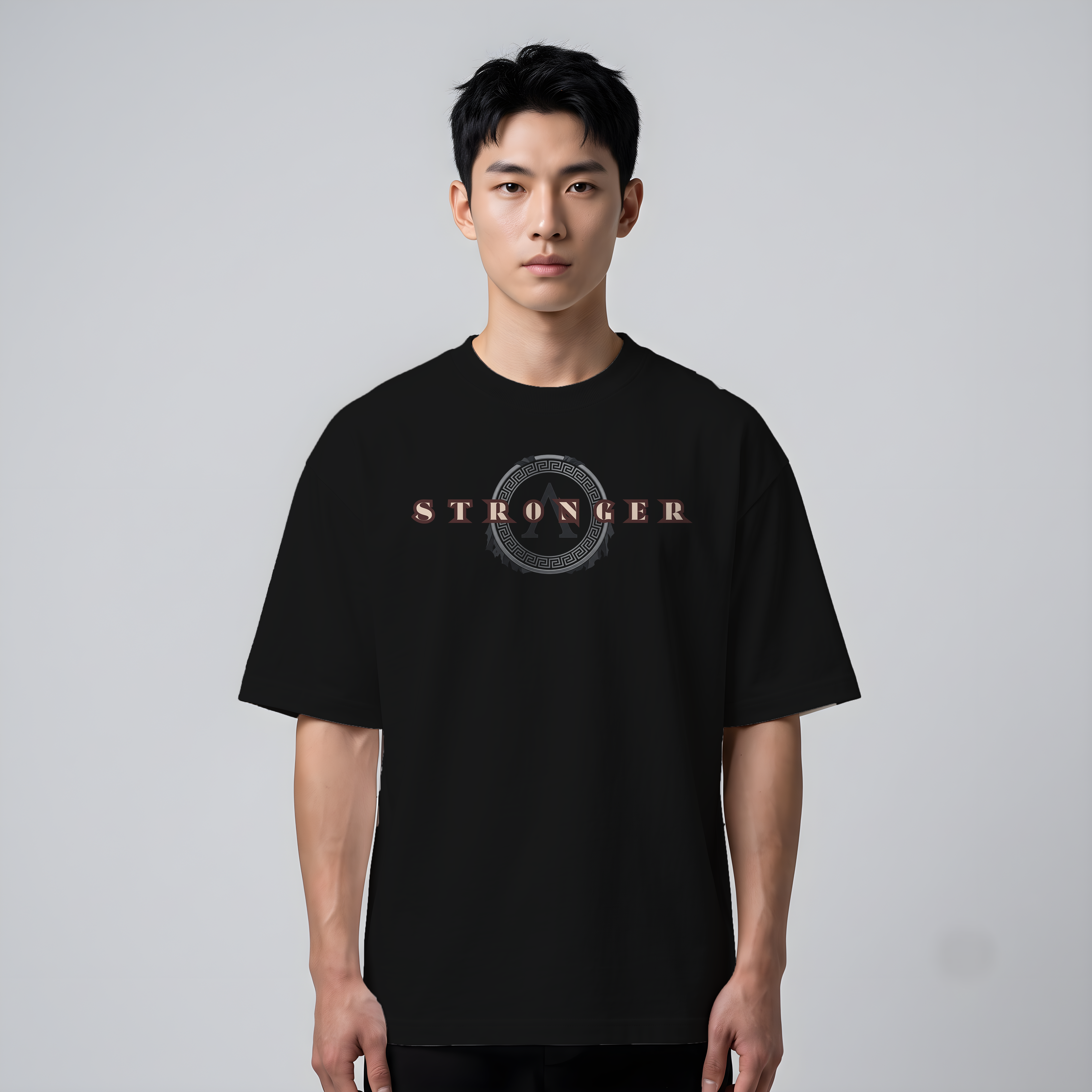 "Spartan Mentality" Graphic Oversized T-Shirt