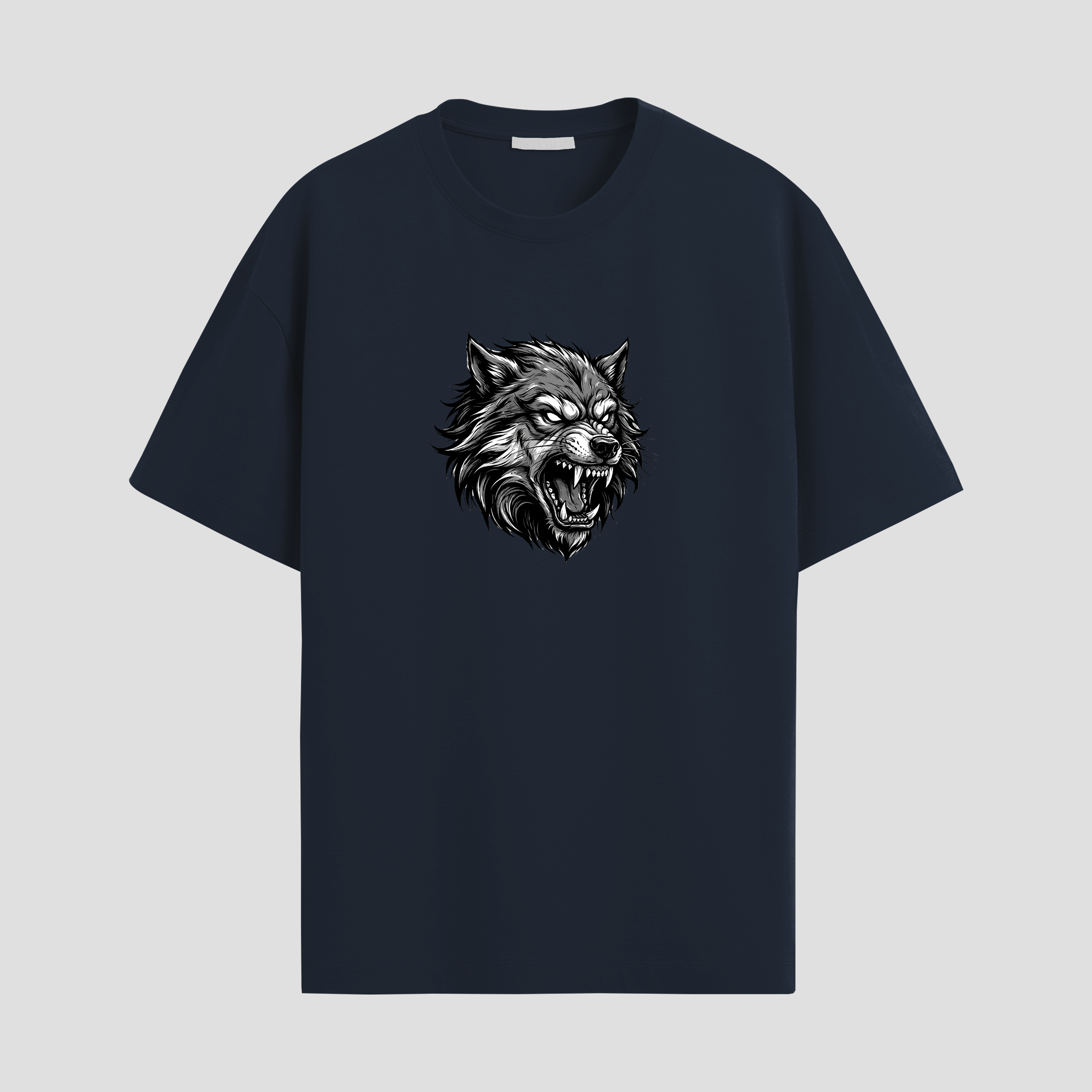 "Zoro & Alpha Wolf" Dual-Graphic Oversized T-Shirt