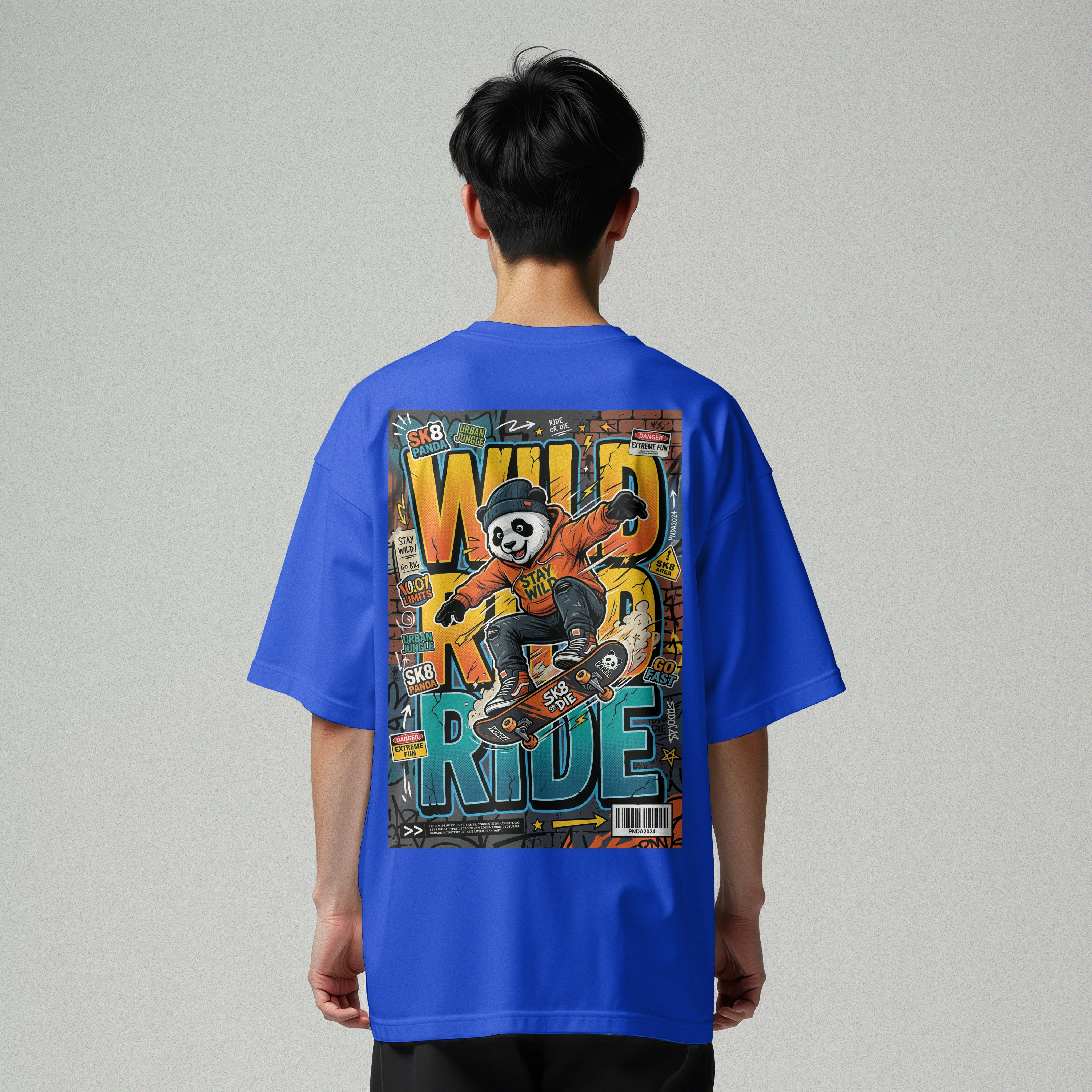 Wild Ride Panda Oversized T-Shirt