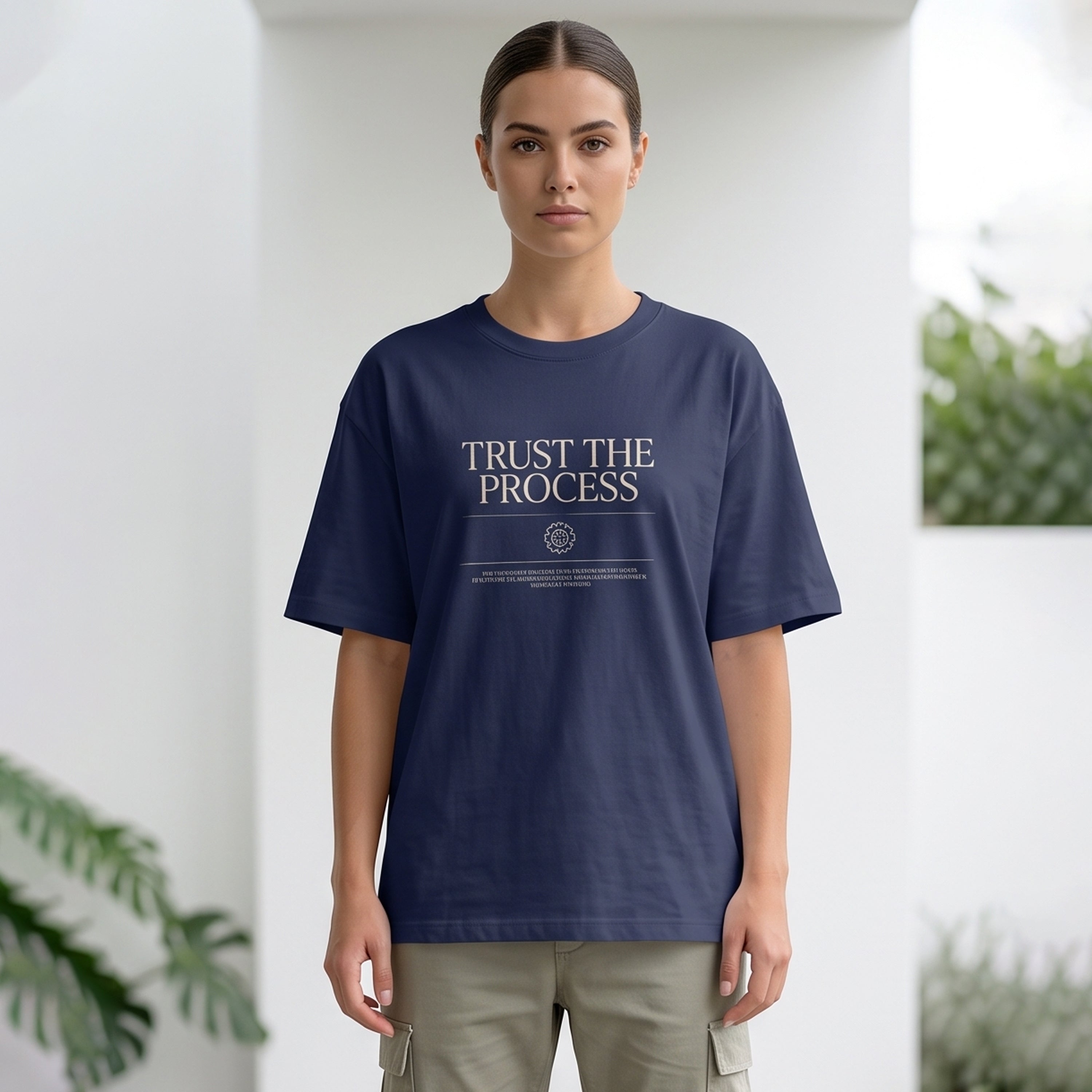 Trust The Process Oversized Heavyweight T-Shirt | Unisex Premium Streetwear Tee