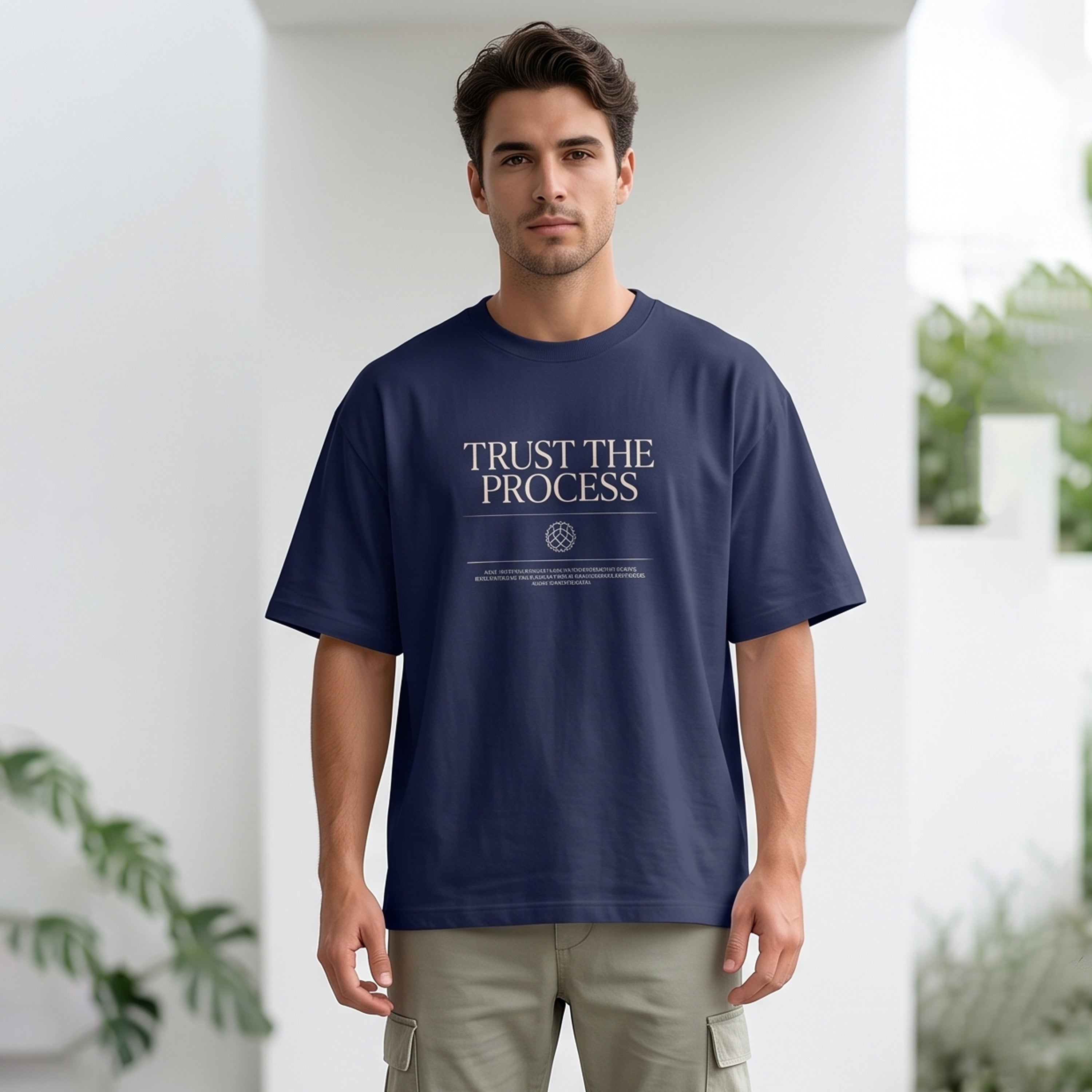 Trust The Process Oversized Heavyweight T-Shirt | Unisex Premium Streetwear Tee