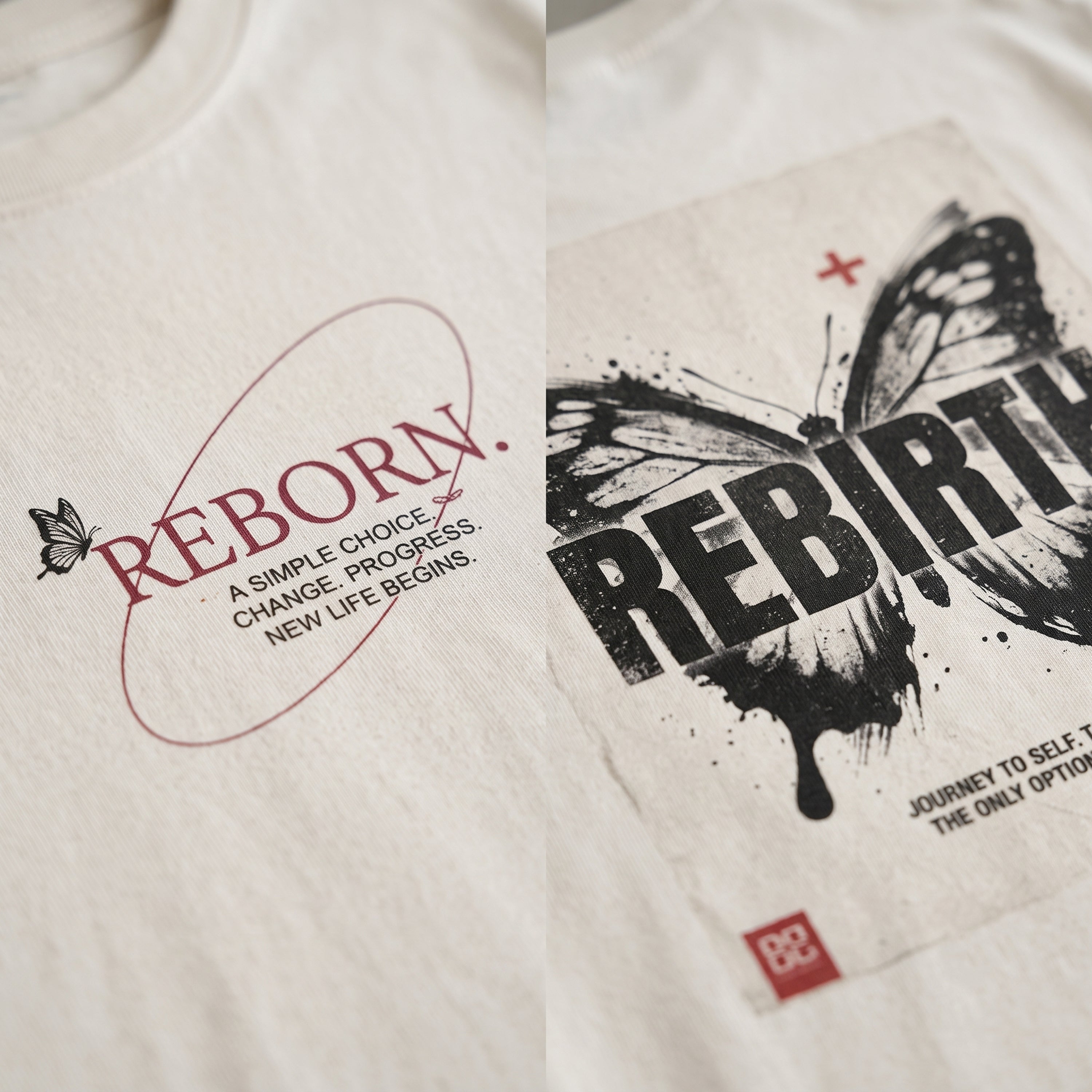 Rebirth Oversized Graphic T-Shirt – Off White