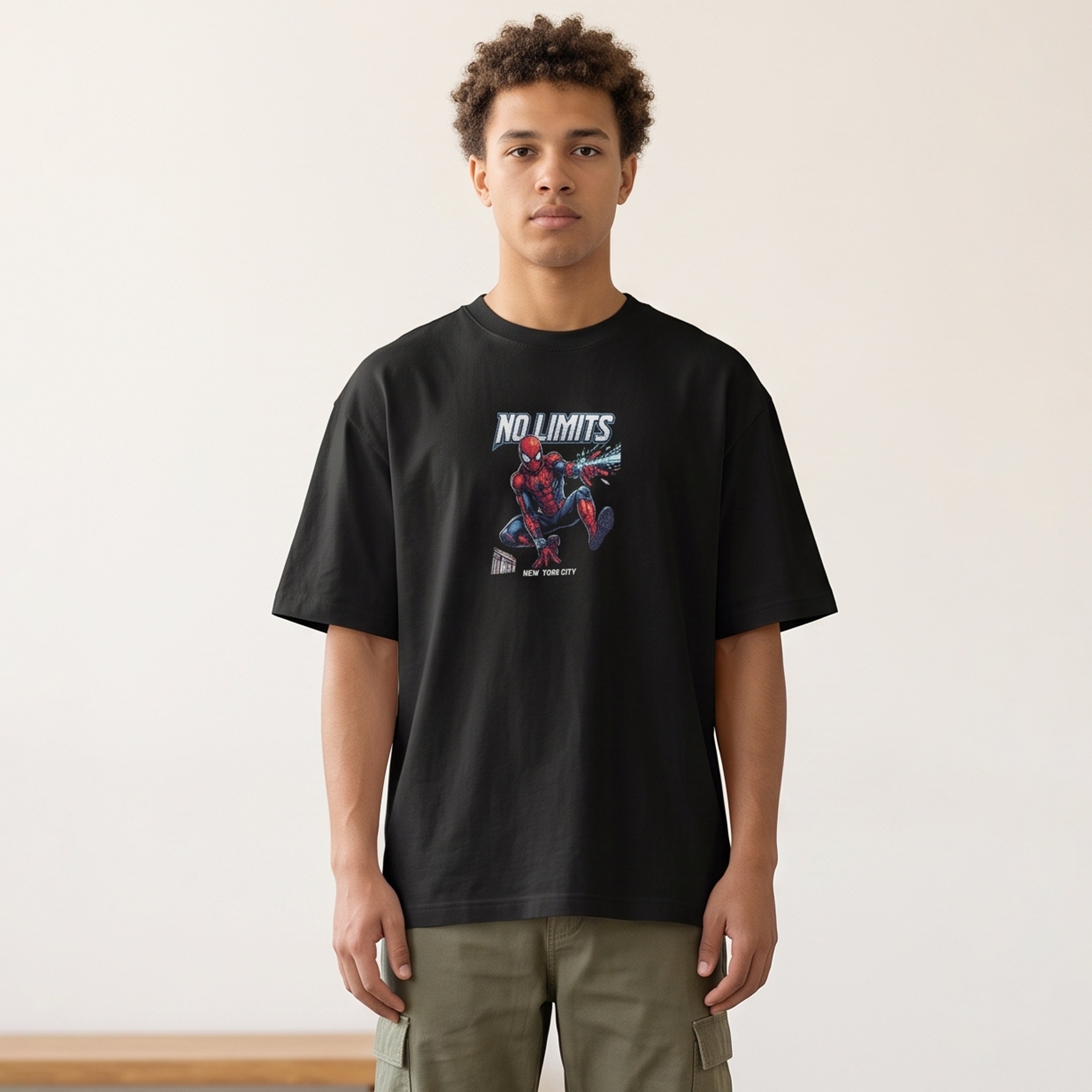 Marvel Spider-Inspired Oversized Graphic T-Shirt – "Own The City