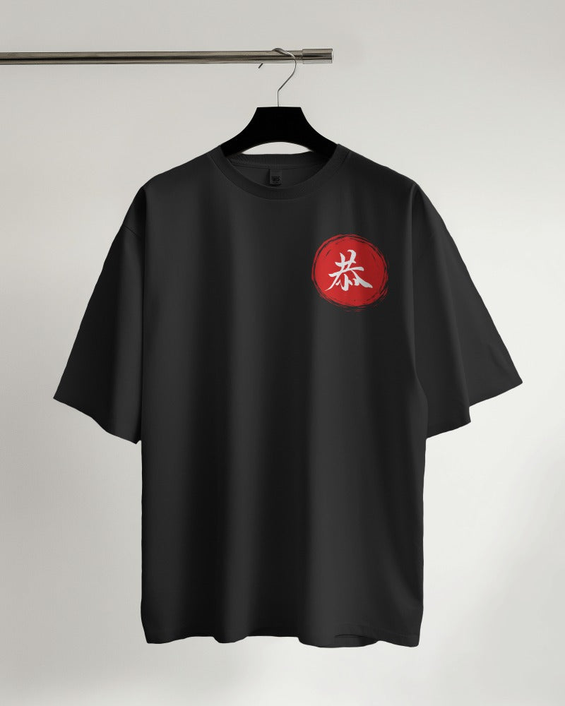 Red & White Japanese Oversized T-shirt